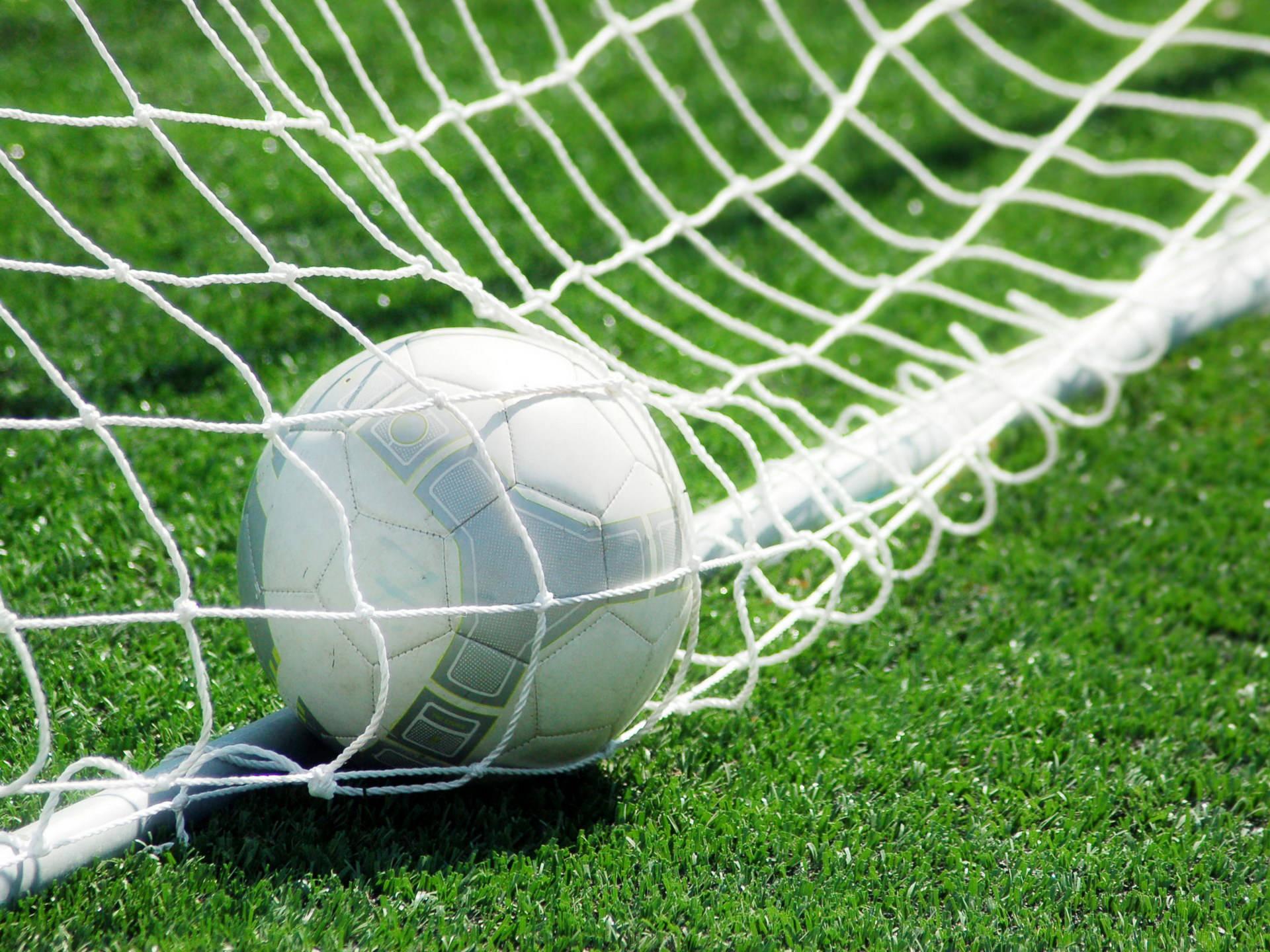Cool Soccer Ball At Field Goal — 1920x1440 wallpaper