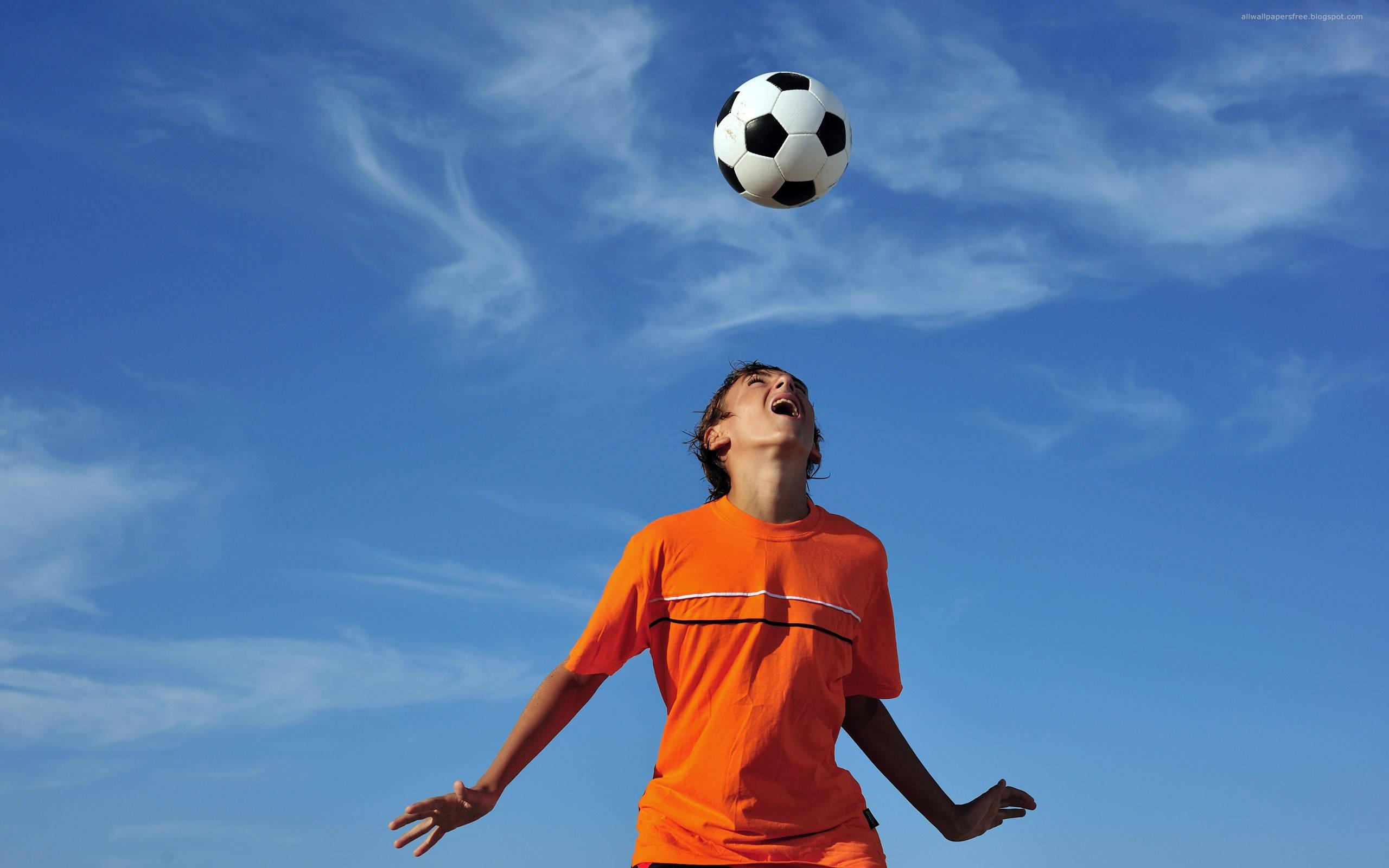 Cool Soccer Ball Headshot — 2560x1600 wallpaper