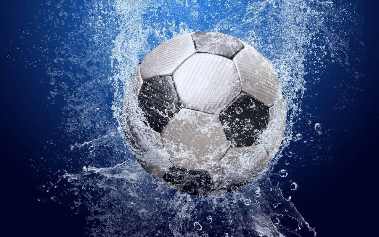 Cool Soccer Ball Water Splash — 1280x800 wallpaper