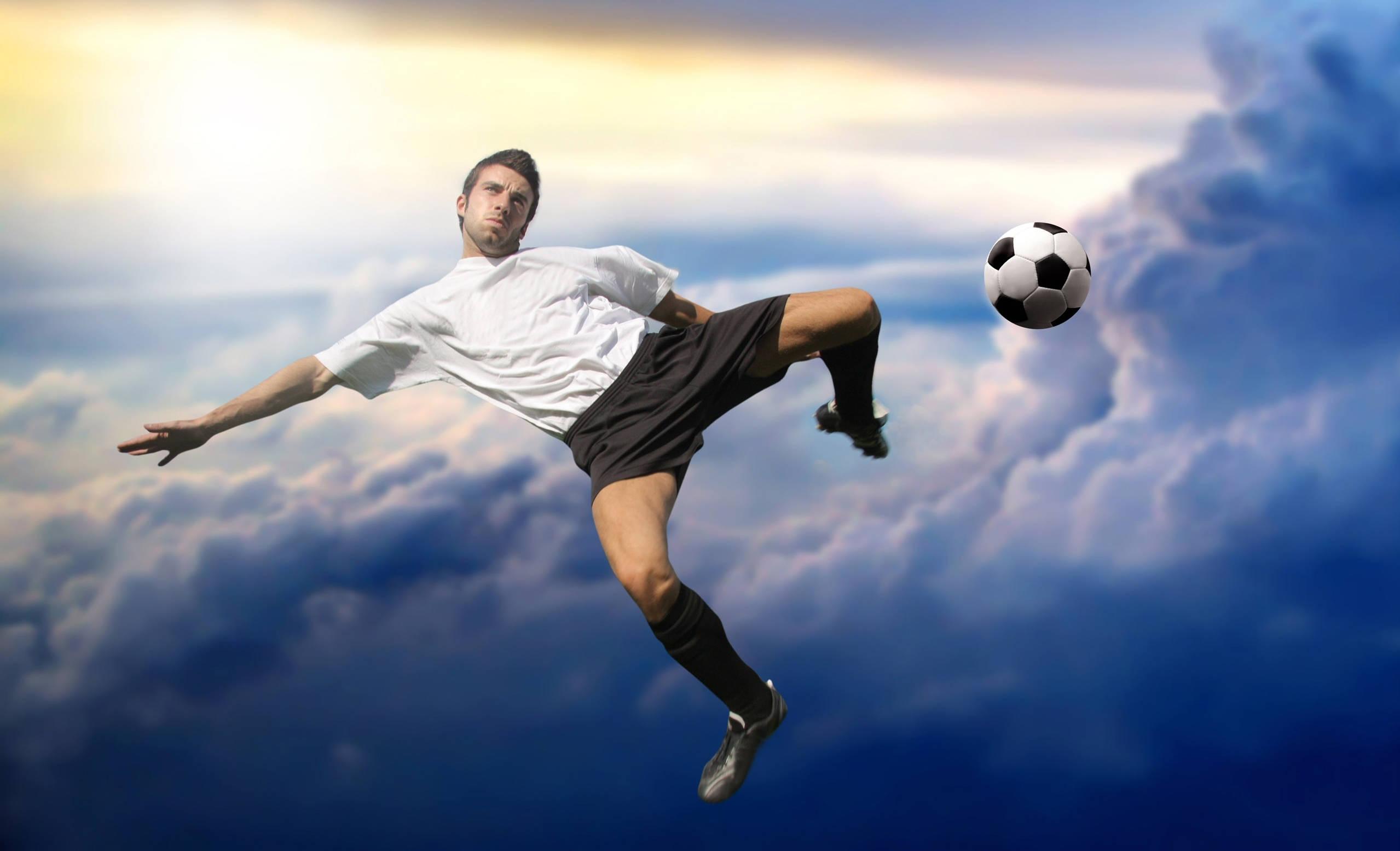 Cool Soccer Kick Illustration — 2558x1555 wallpaper