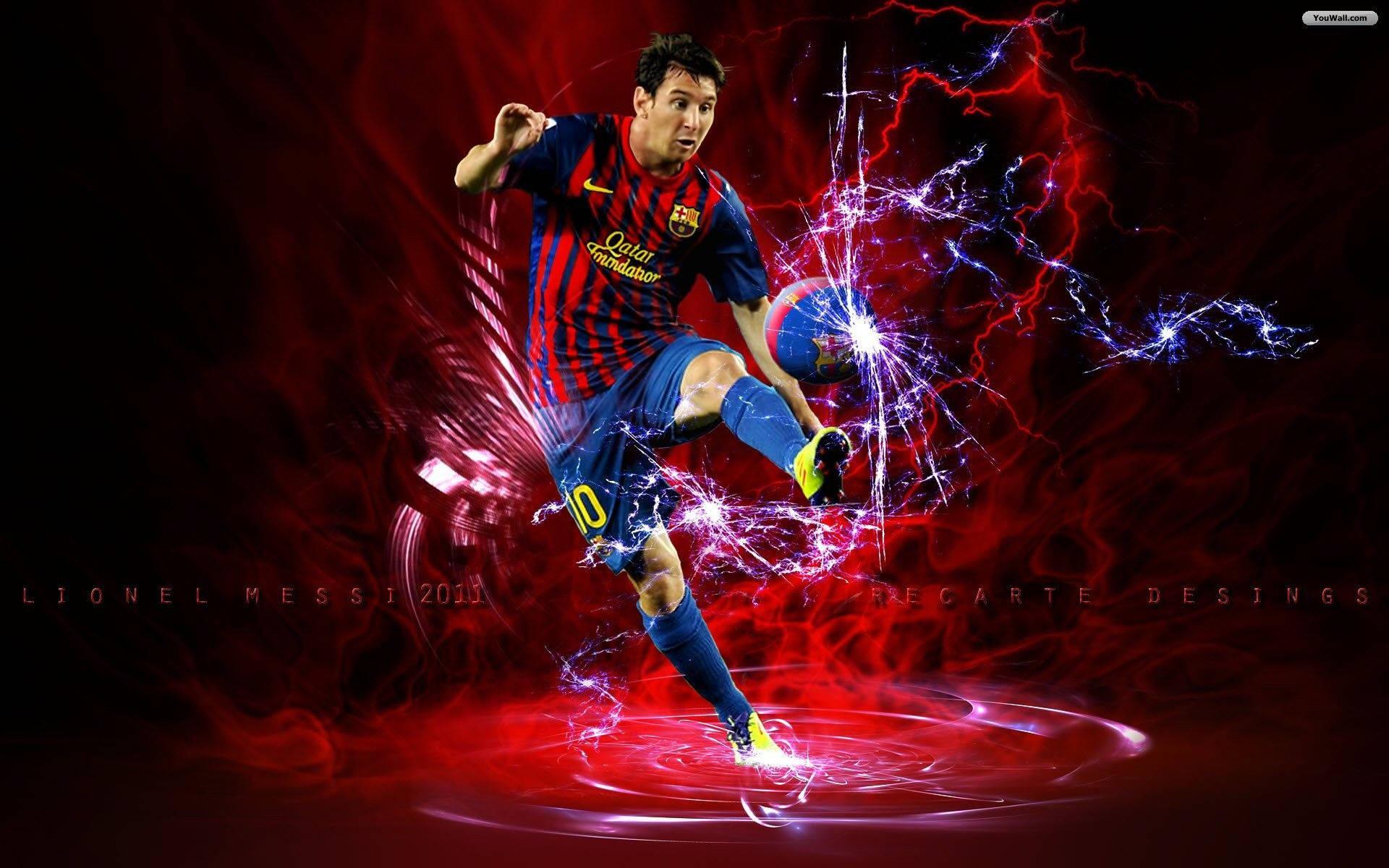 Cool Soccer Lionel Abstract Art — 1920x1200 wallpaper