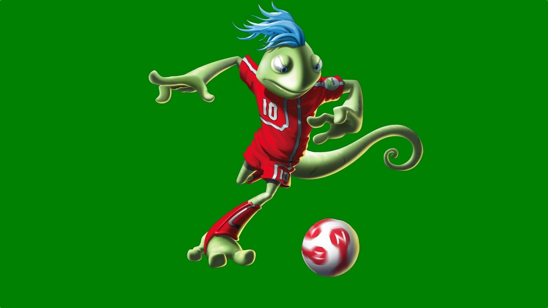Cool Soccer Lizard Mascot — 1920x1080 wallpaper