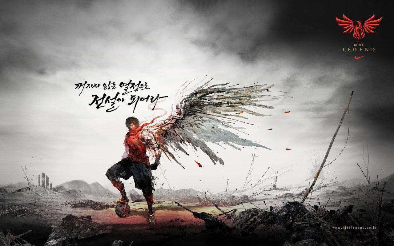 Cool Soccer Nike Painting — 1280x800 wallpaper