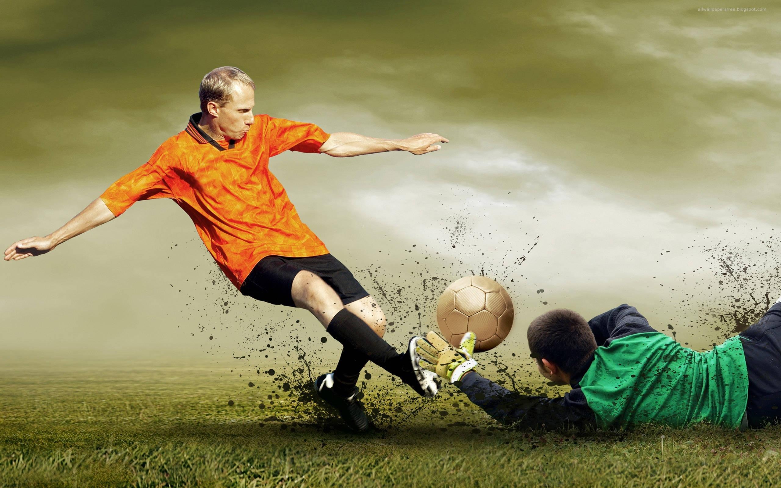 Cool Soccer Tackle Shot — 2560x1600 wallpaper