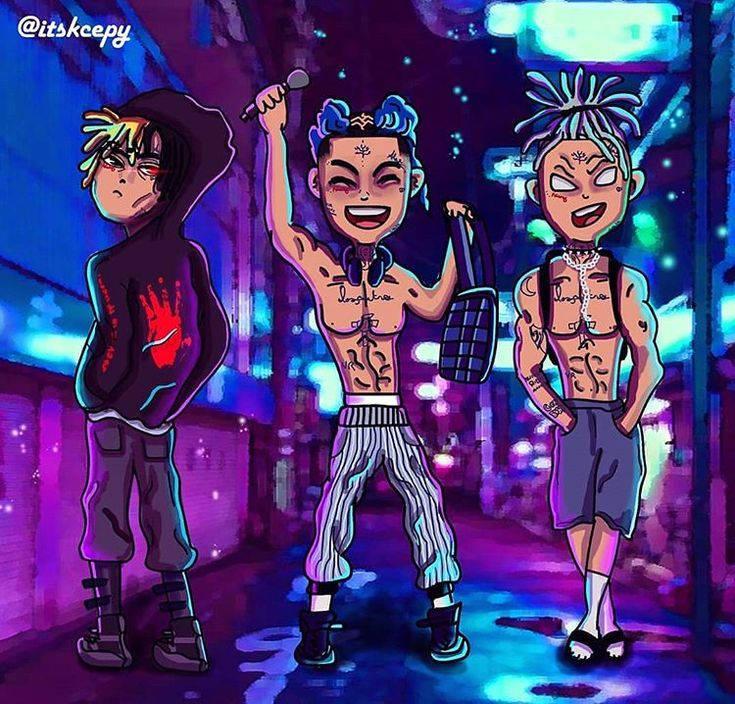 Cool Xxxtentacion In Three Identities — 735x704 wallpaper