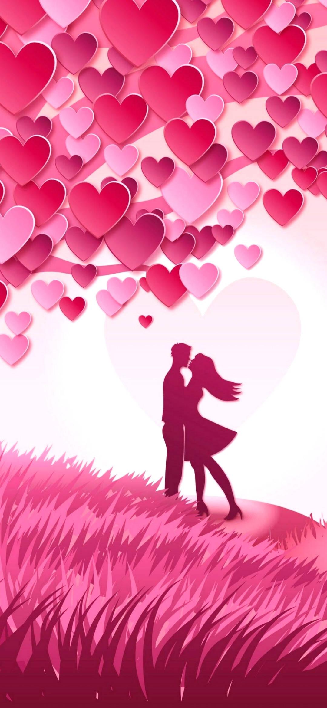 Couples Kissing Love Phone — 1080x2340 wallpaper