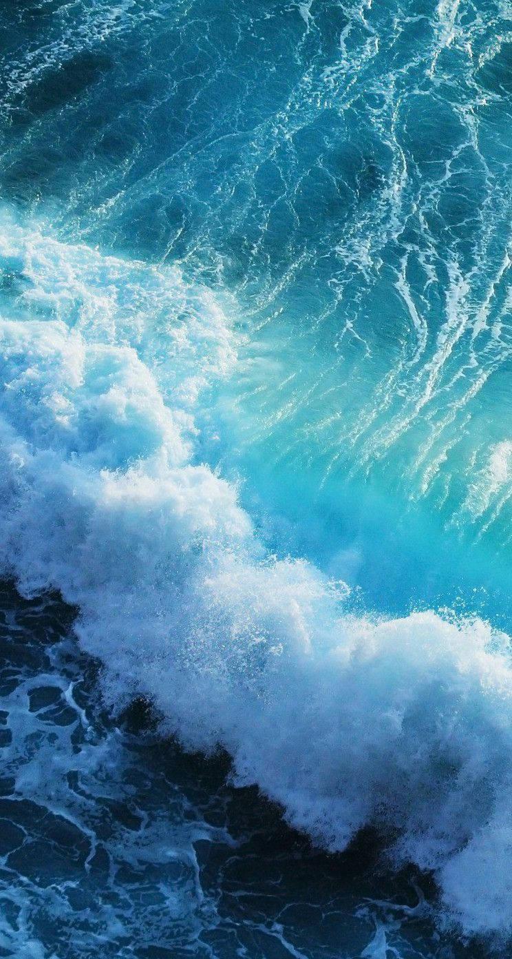 Crashing Ocean Waves Iphone live — 744x1392 wallpaper