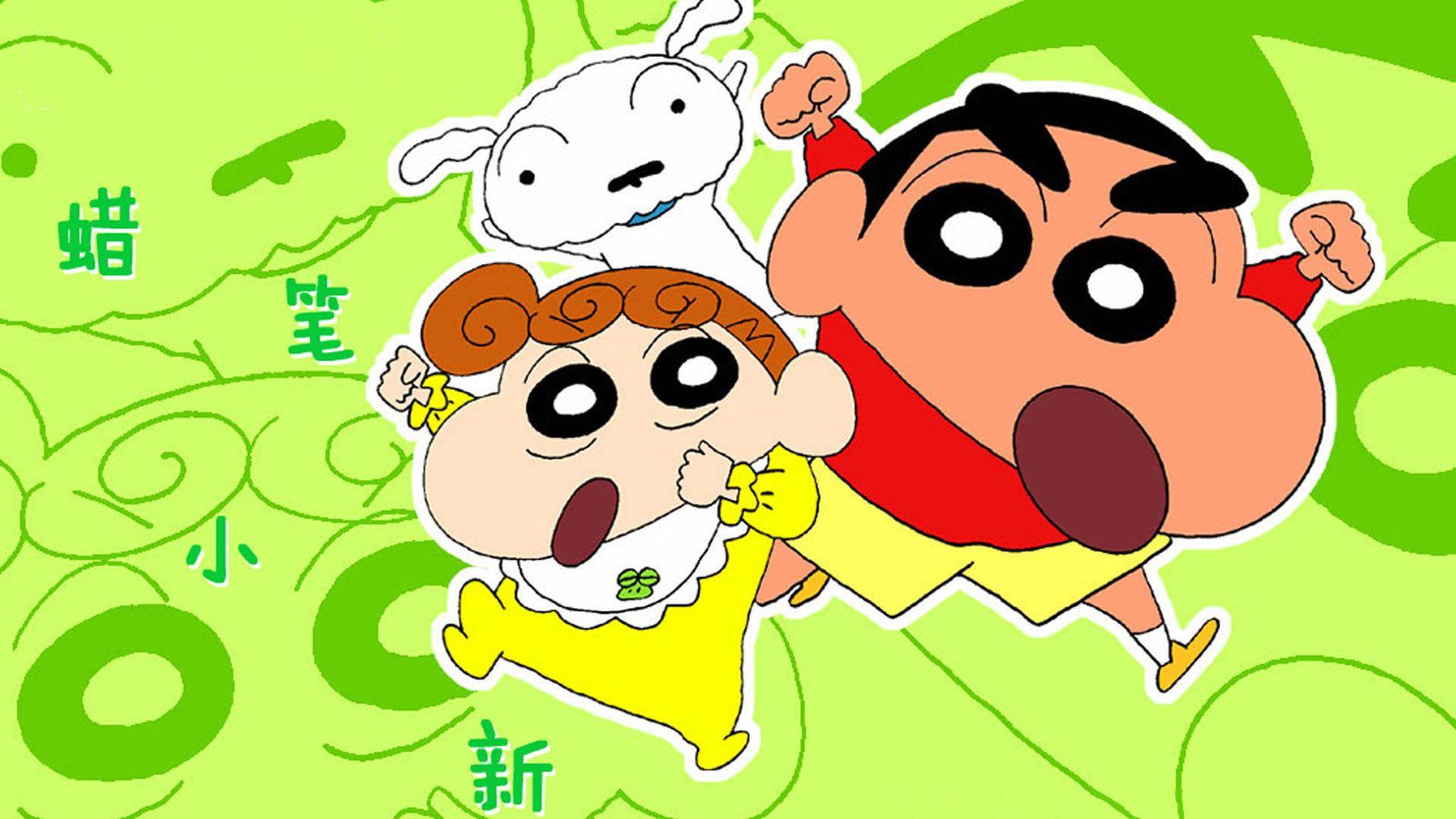 Crayon Shin Chan Character Green Art — 1920x1080 wallpaper