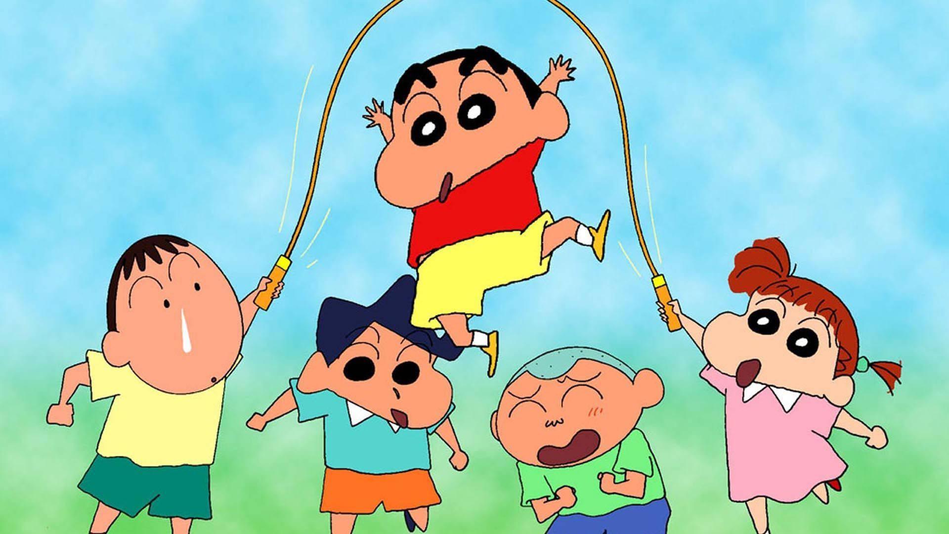Crayon Shin Chan Jumping Rope Game — 1920x1080 wallpaper