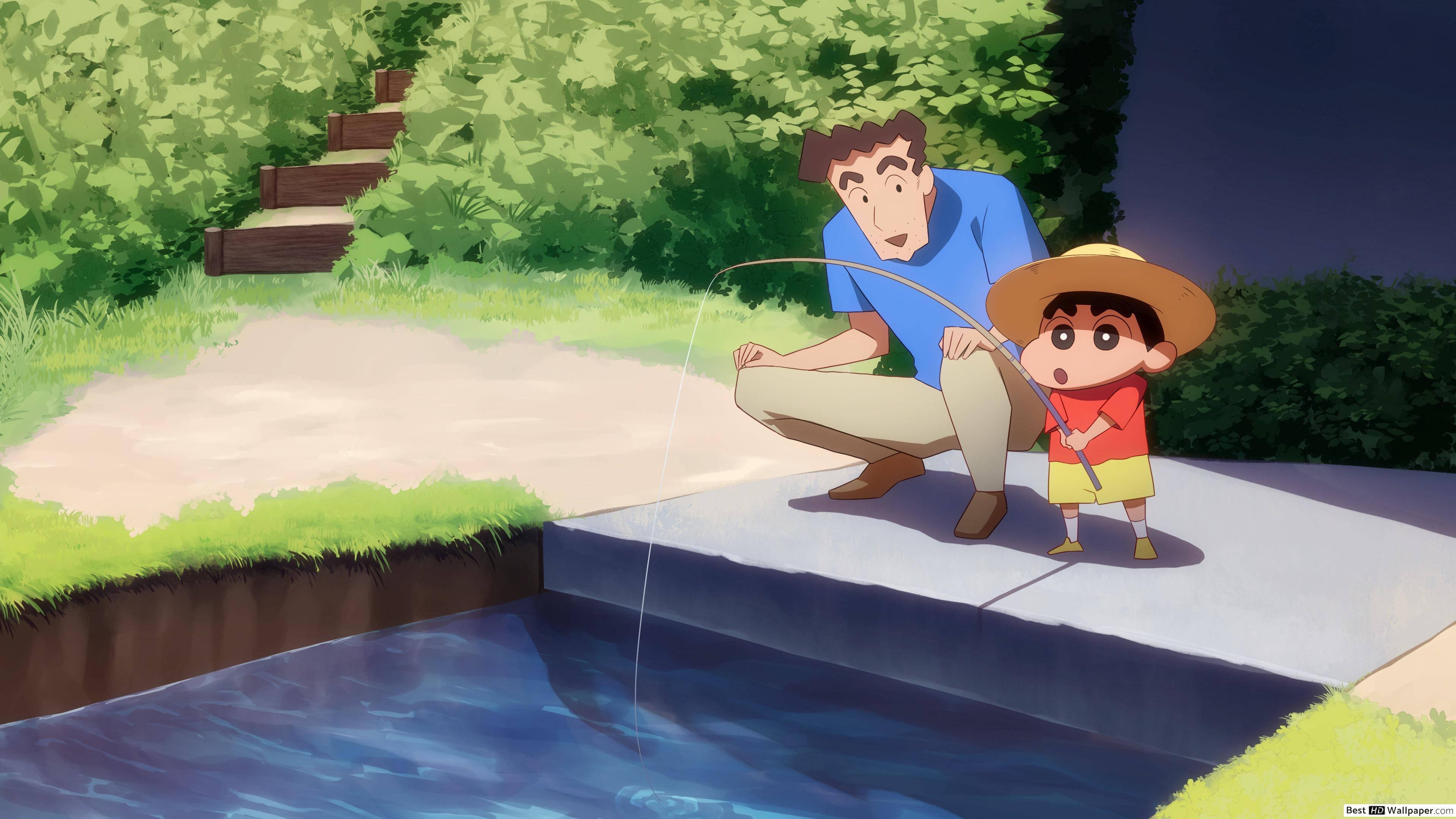 Crayon Shin Chan Shinnosuke And Hiroshi — 3840x2160 wallpaper