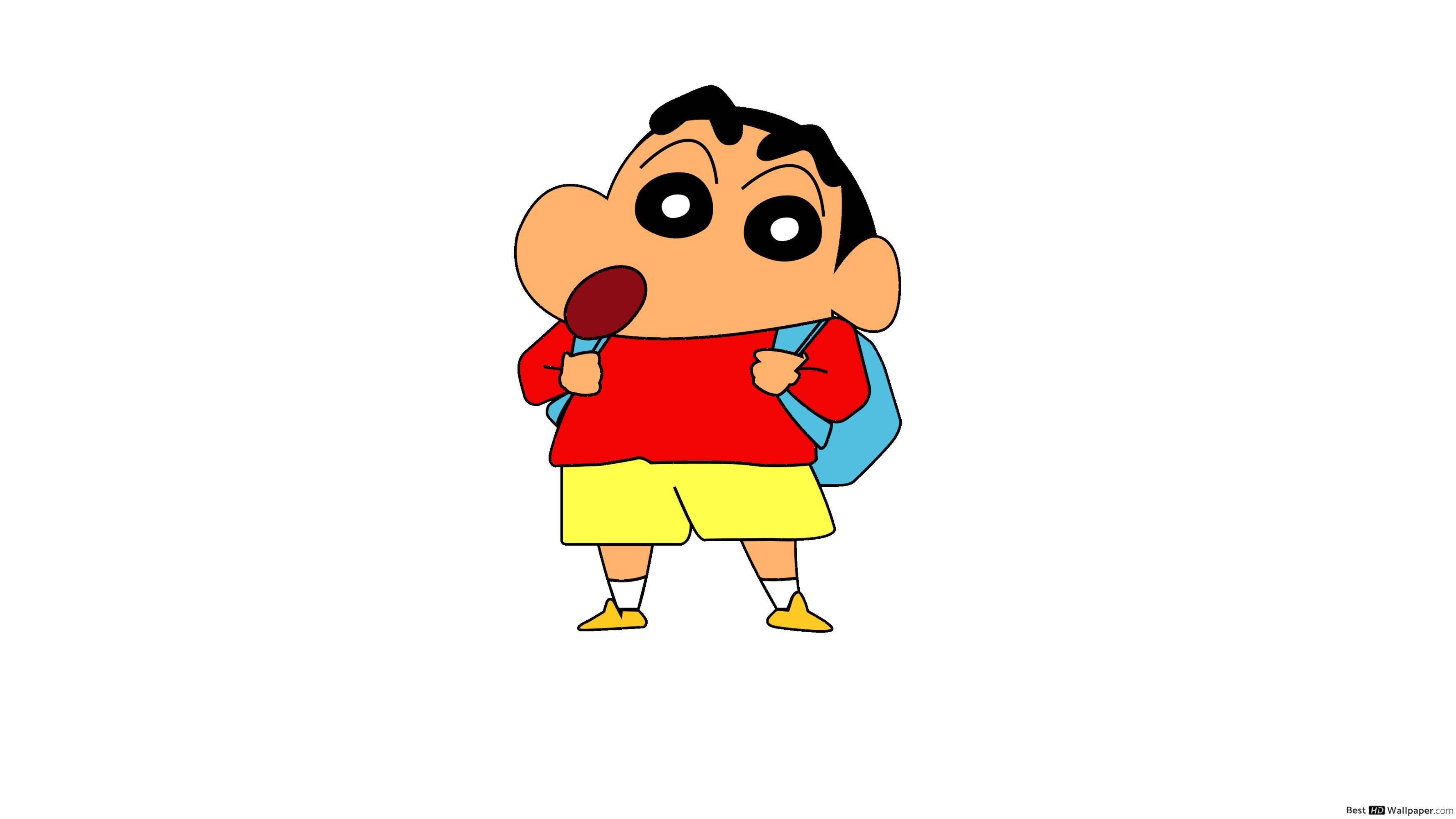 Crayon Shin Chan Shinnosuke In White — 3554x1999 wallpaper
