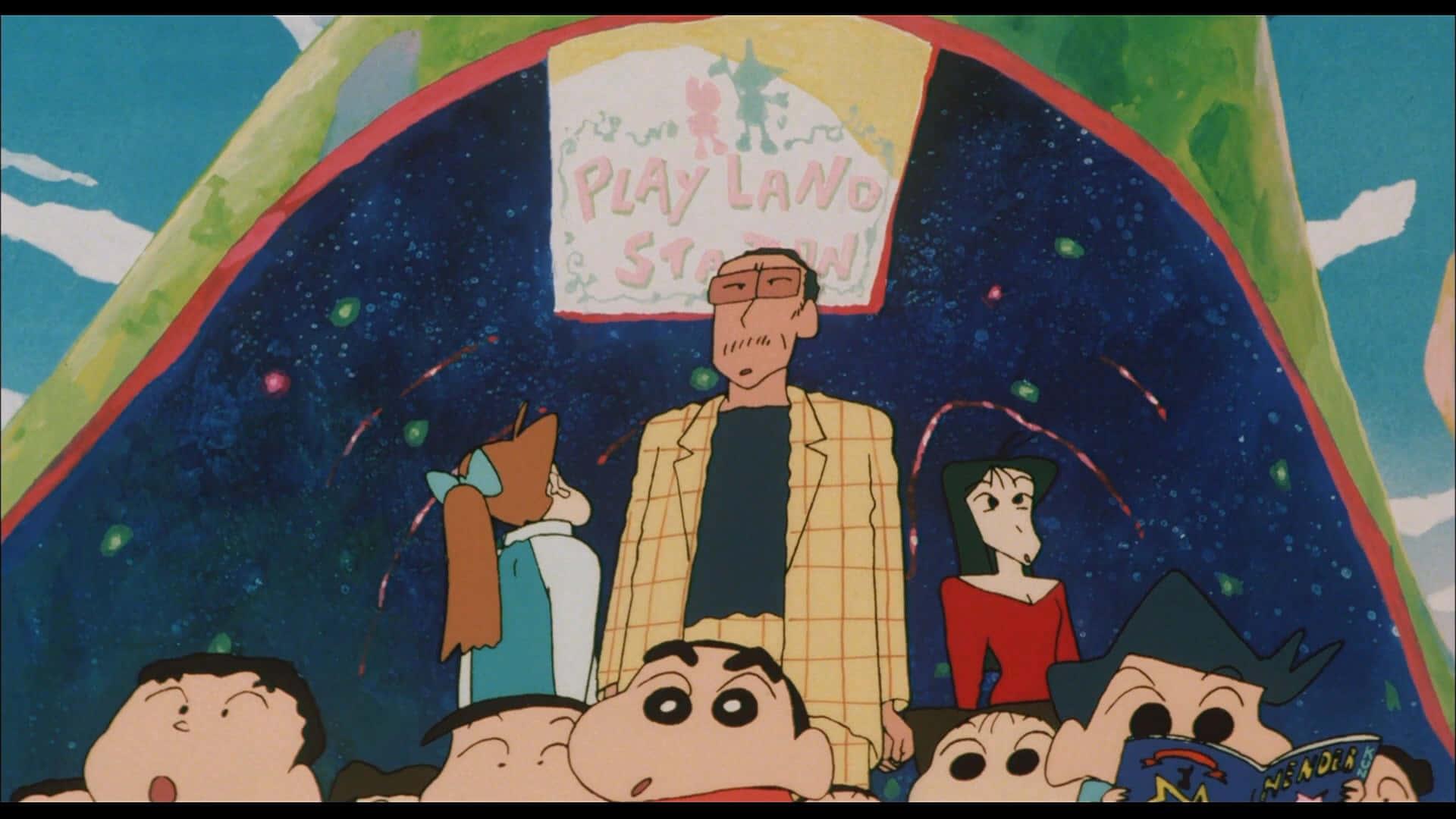 Crayon Shin Chan shows off his signature cheeky grin. — 1920x1080 wallpaper
