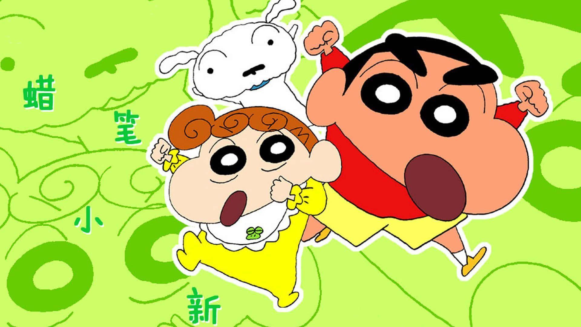 Crayon Shin Chan Wearing a Funny Hat — 1920x1080 wallpaper