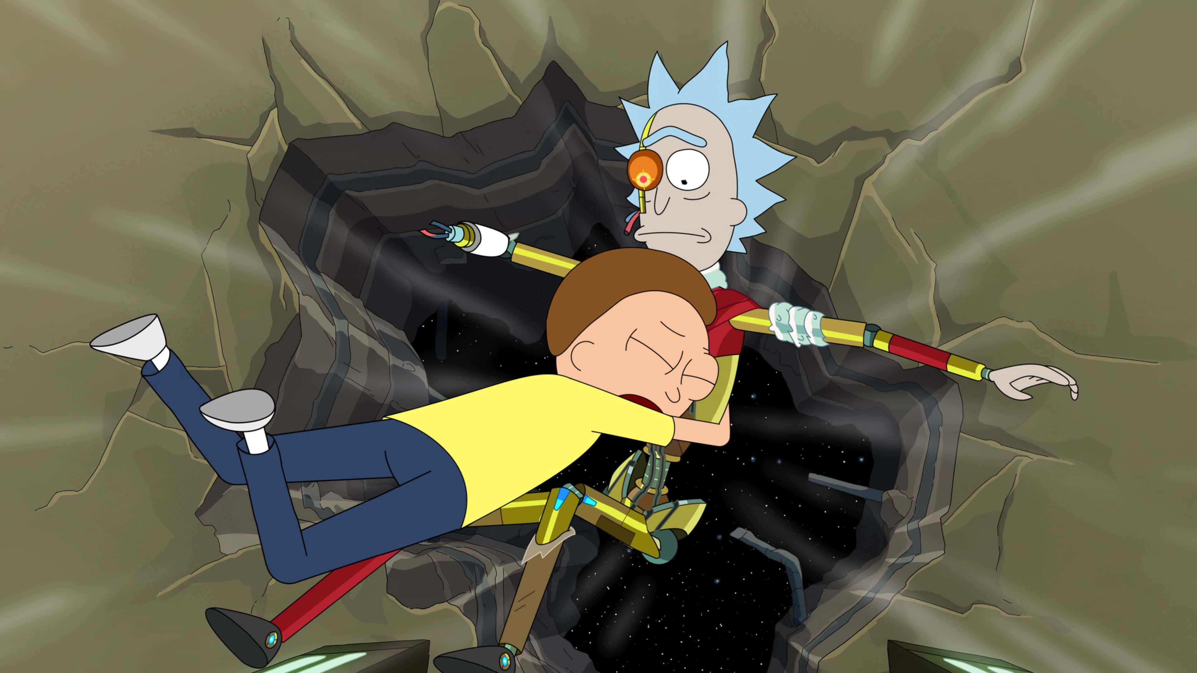 Crazy adventures with Rick and Morty — 3840x2160 wallpaper
