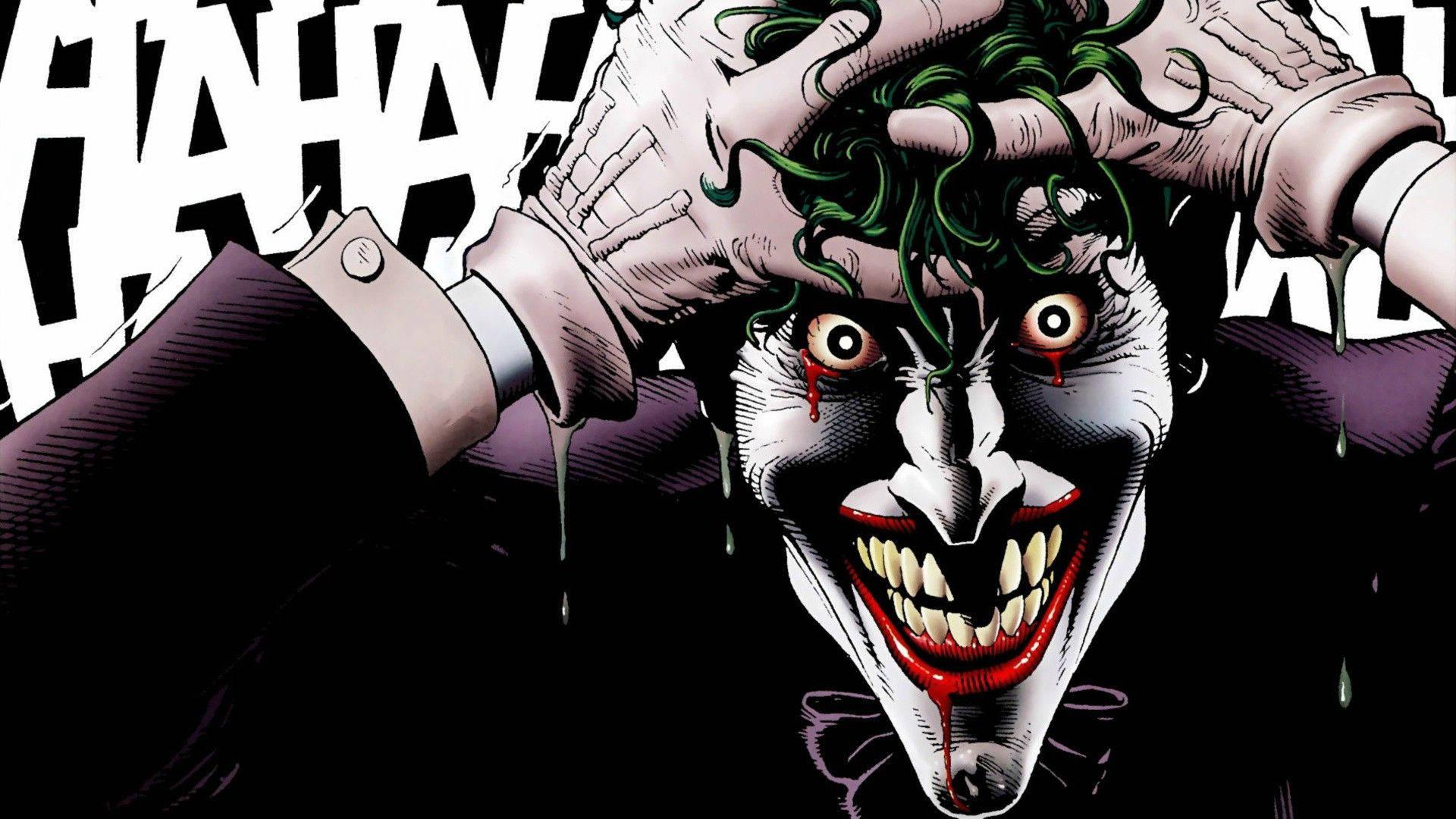 Crazy Joker Bleeding Face — 1920x1080 wallpaper