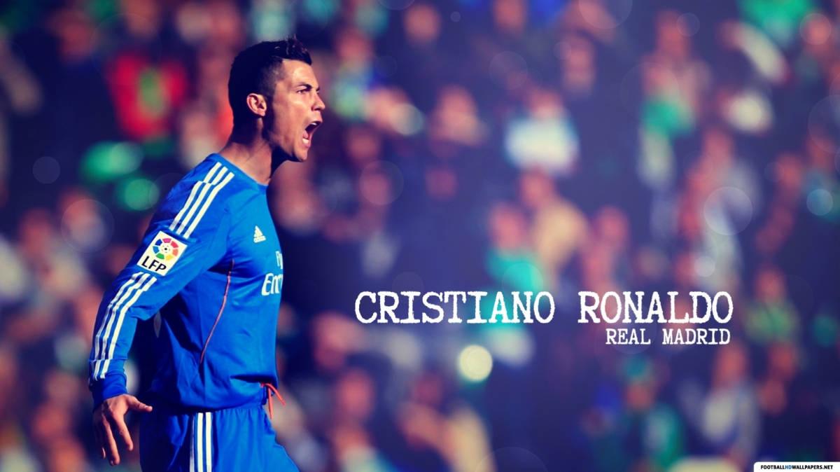 Cristiano Ronaldo dribbles past defenders in a Real Madrid match