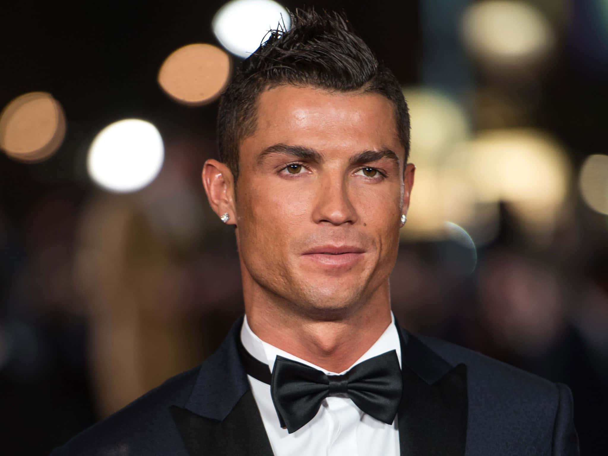 Cristiano Ronaldo in action during a match