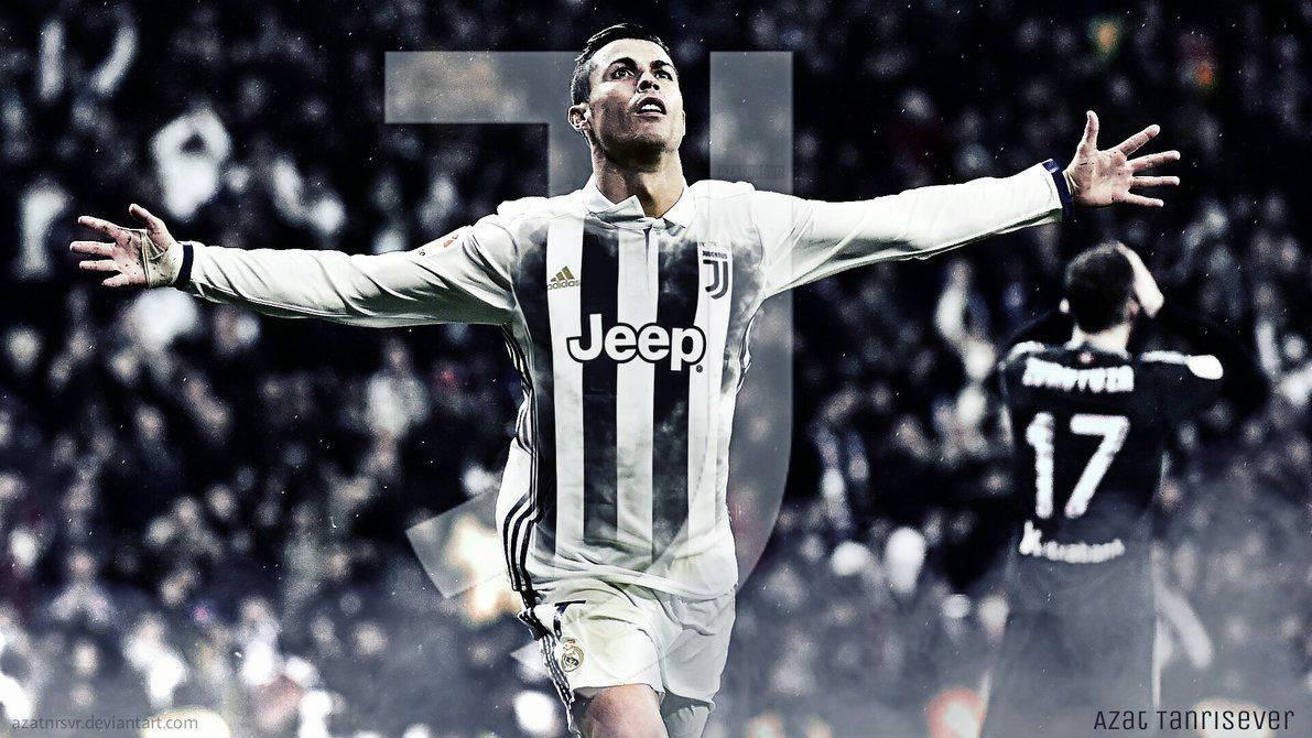 Cristiano Ronaldo shows off his new Juventus kit