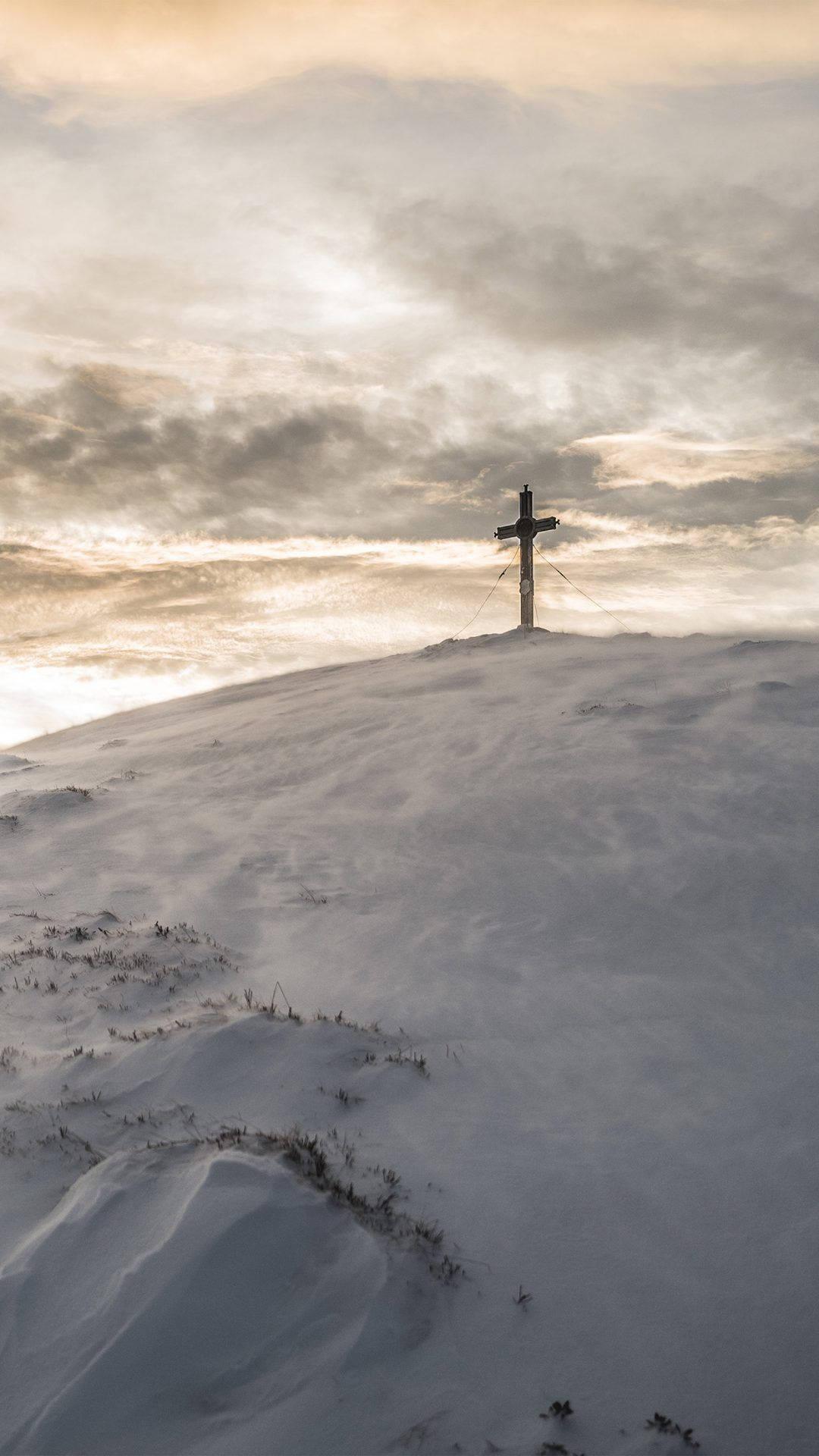Cross On Snow Mountain Christian Iphone — 1080x1920 wallpaper