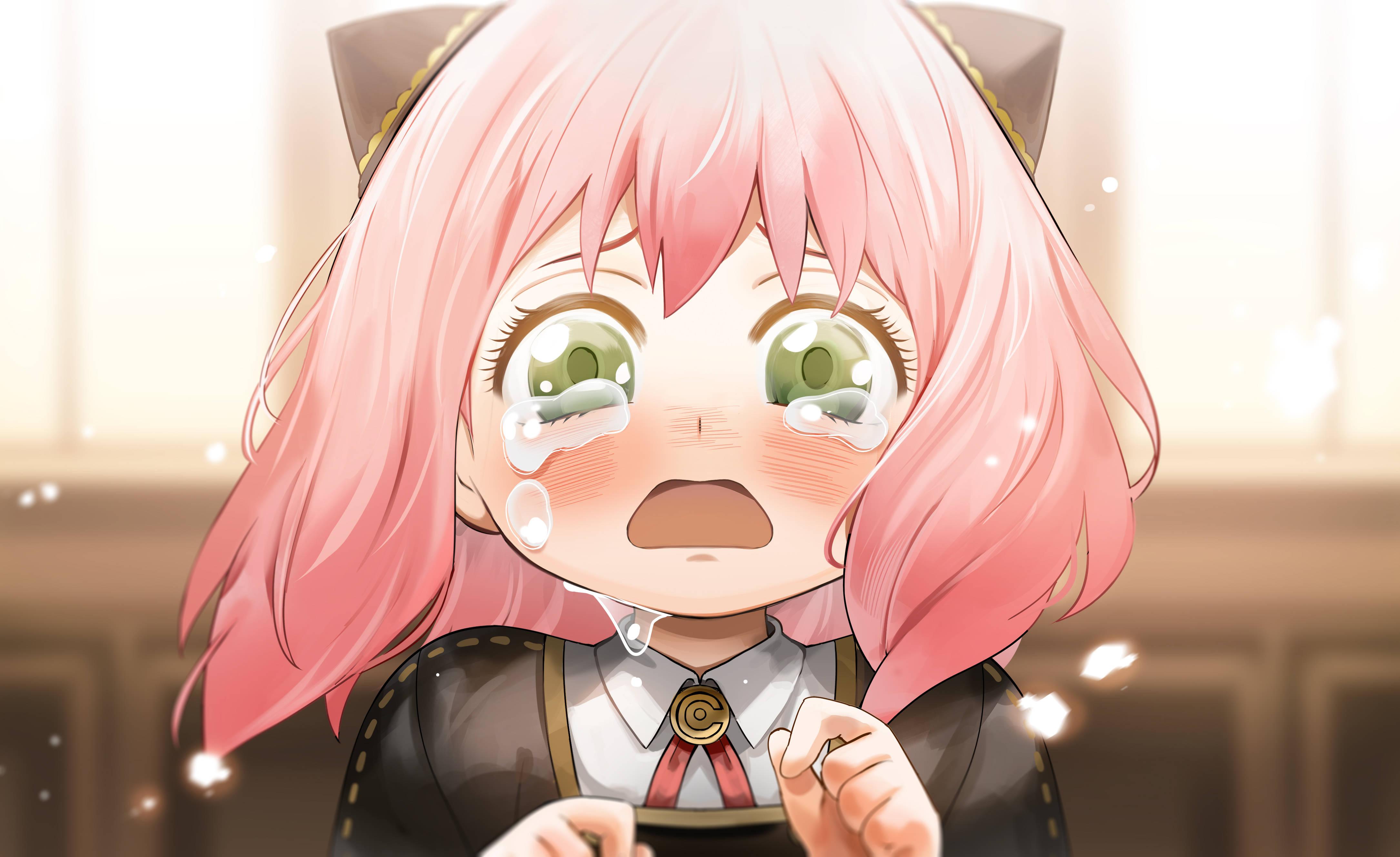 Crying Anya Forger Spy X Family — 4340x2658 wallpaper