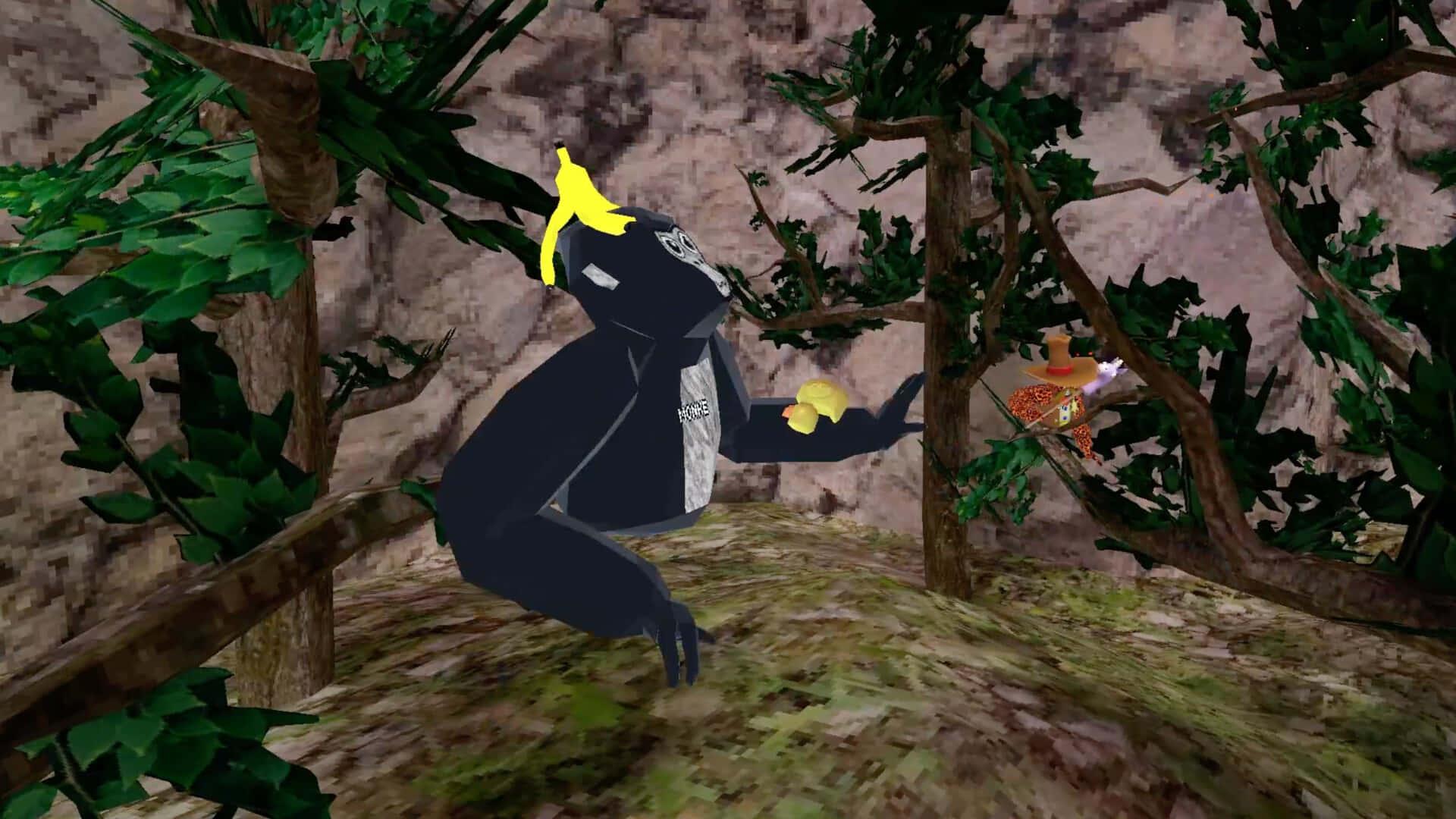 Curious Gorilla Tag In A Mountain Forest — 1920x1080 wallpaper
