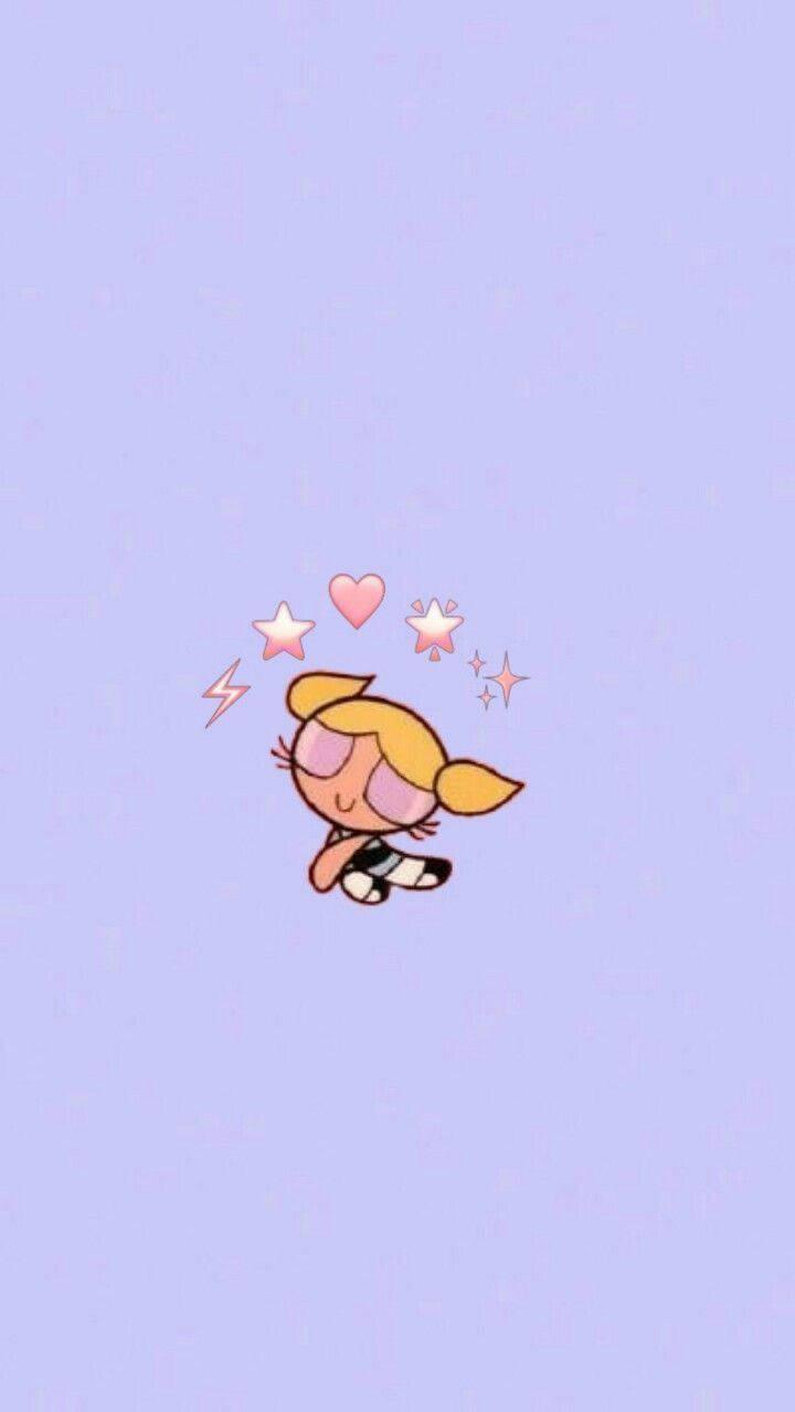 Cute Aesthetic Cartoon Bubbles Of Powerpuff — 720x1278 wallpaper
