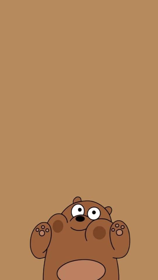 Cute Aesthetic Cartoon Grizzly Bear — 542x960 wallpaper