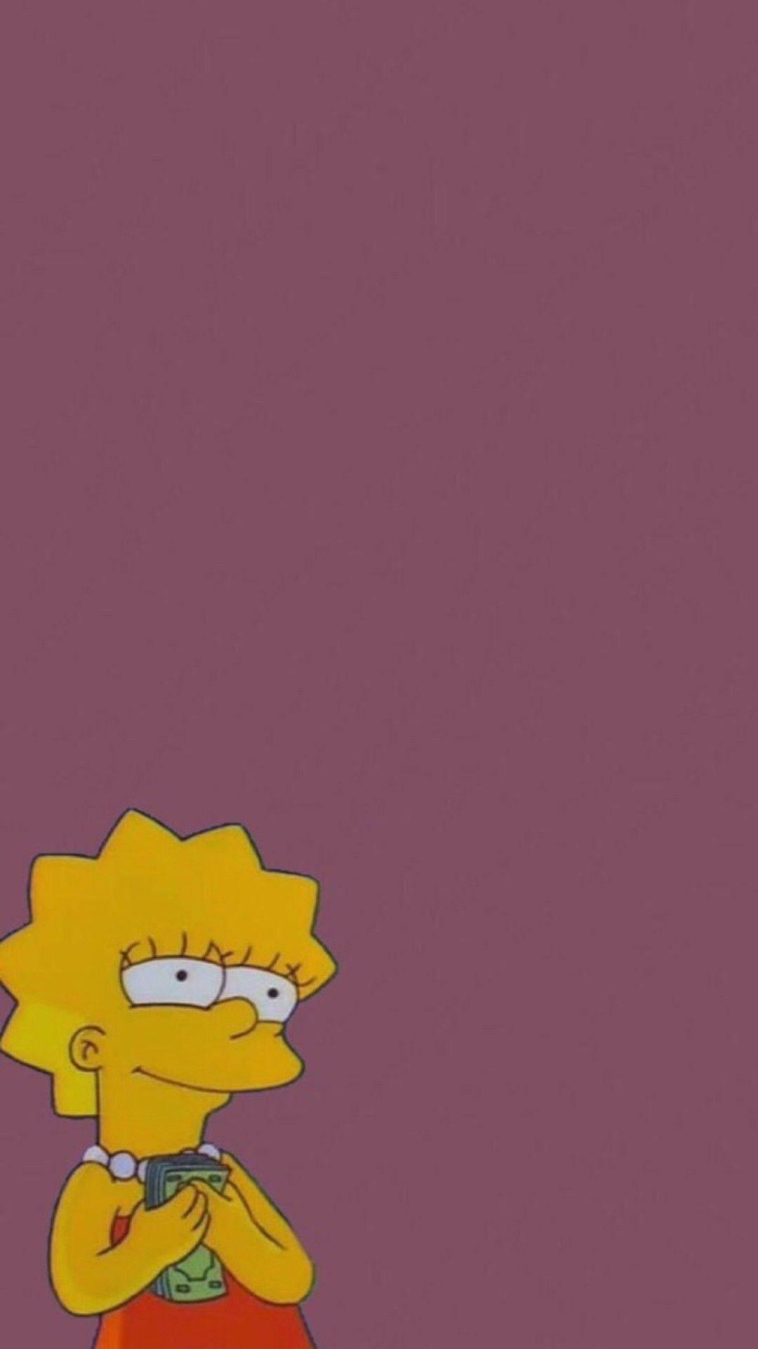 Cute Aesthetic Cartoon Lisa Marie Simpson — 1080x1920 wallpaper
