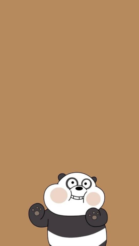 Cute Aesthetic Cartoon Panda Bear — 542x960 wallpaper