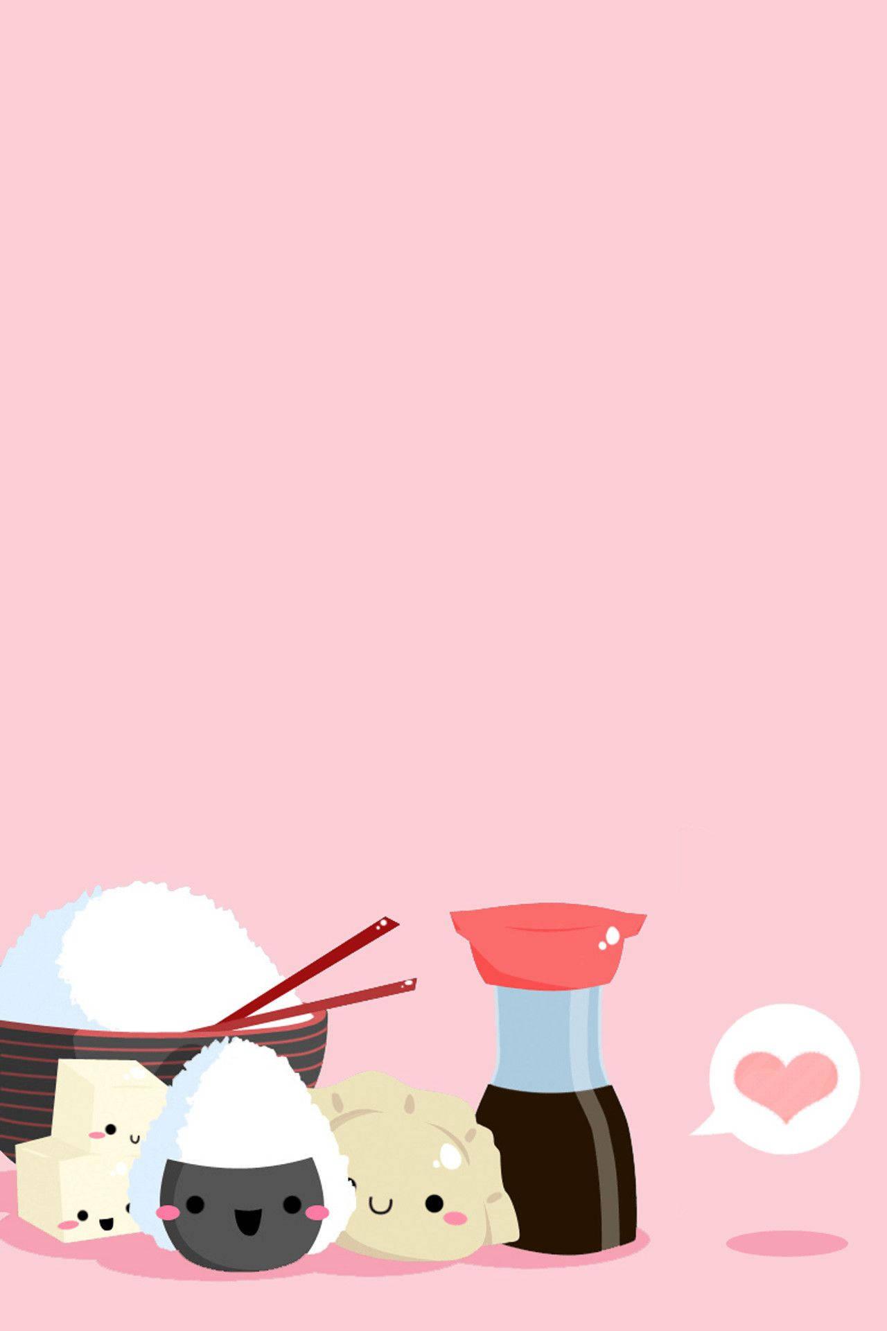 Cute Aesthetic Emoji Foods Phone — 1280x1920 wallpaper