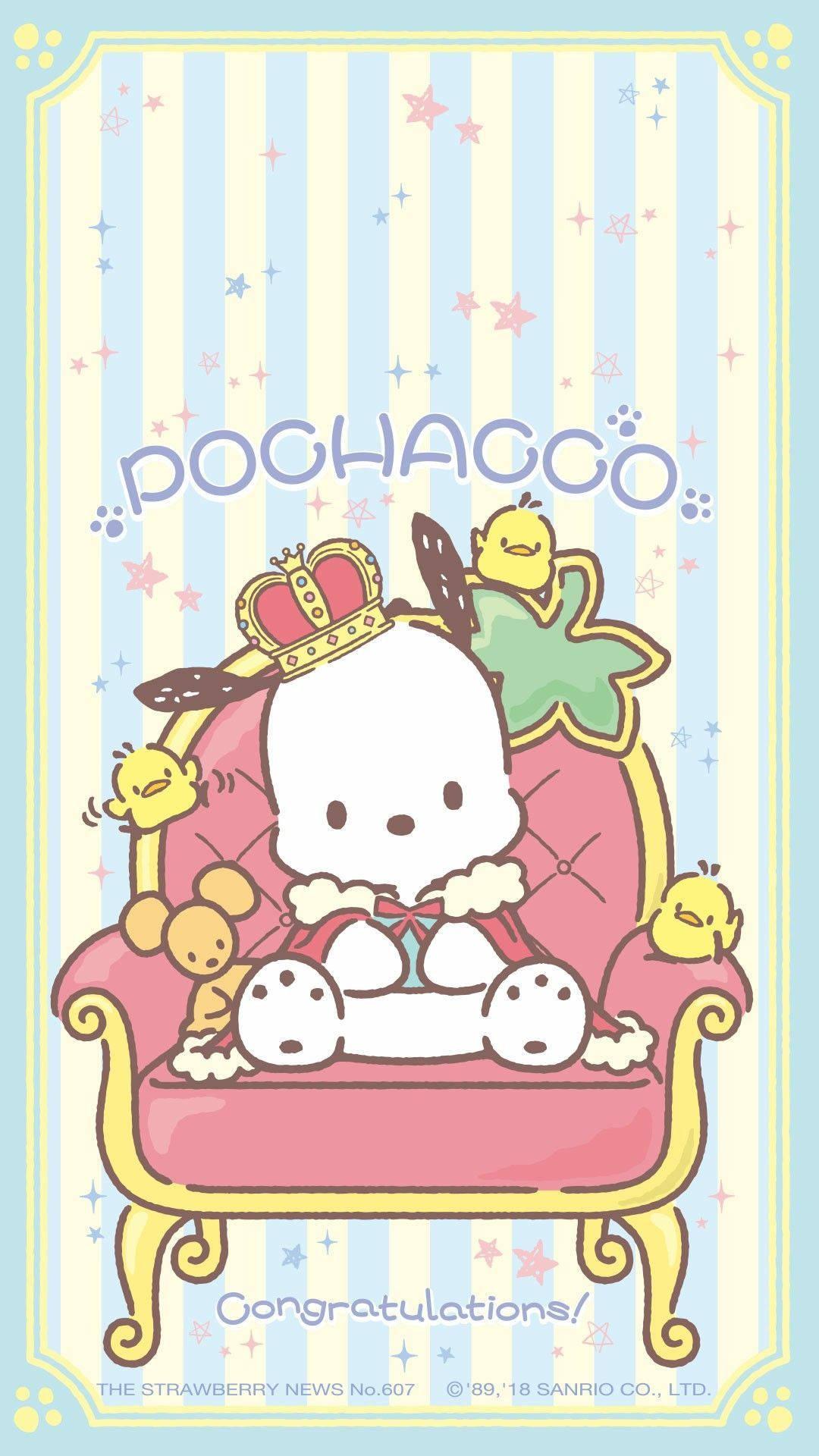Cute and Happy - Pochacco from Sanrio — 1080x1920 wallpaper