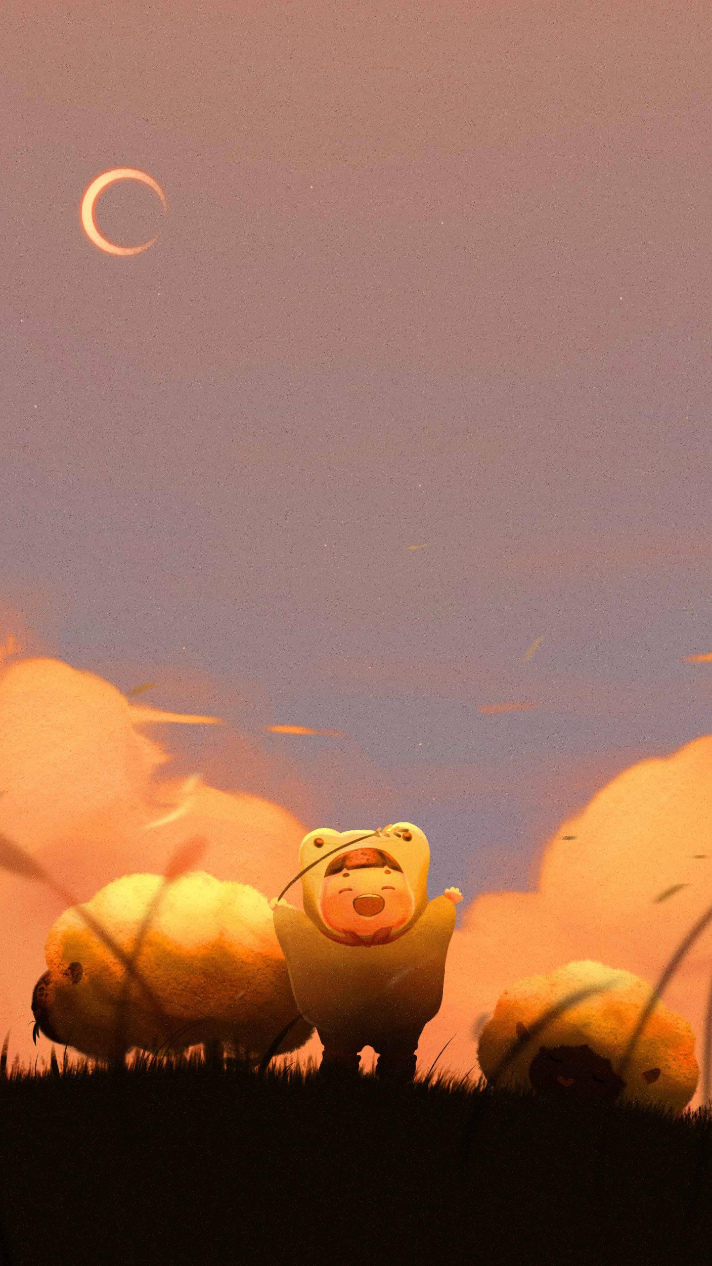 Cute Anime Baby Aesthetic Phone — 1440x2560 wallpaper