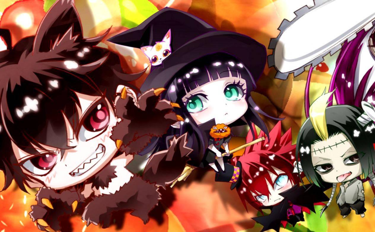 Cute Anime Boy in a Halloween Costume — 1265x782 wallpaper