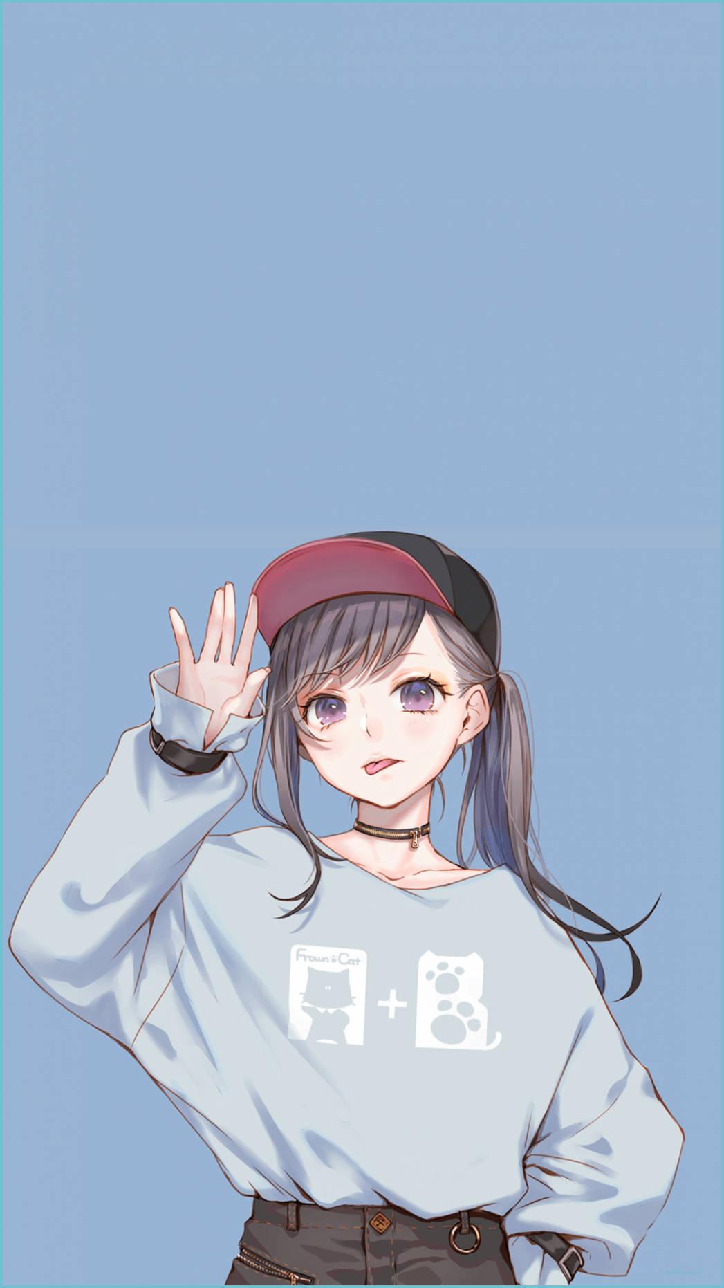 Søde anime pige pfp 3d kunst