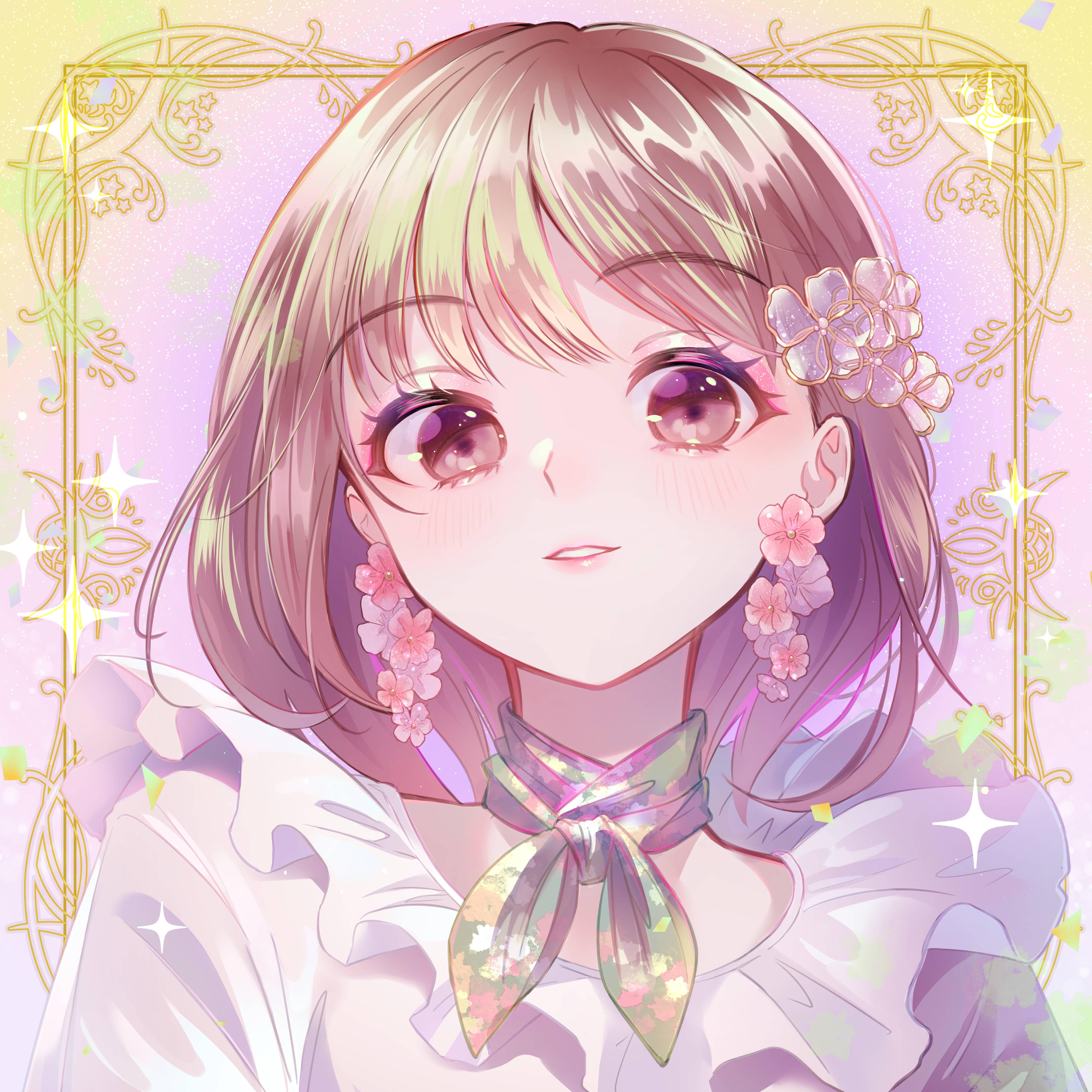 Cute Anime Girl Pink Aesthetic — 5000x5000 wallpaper