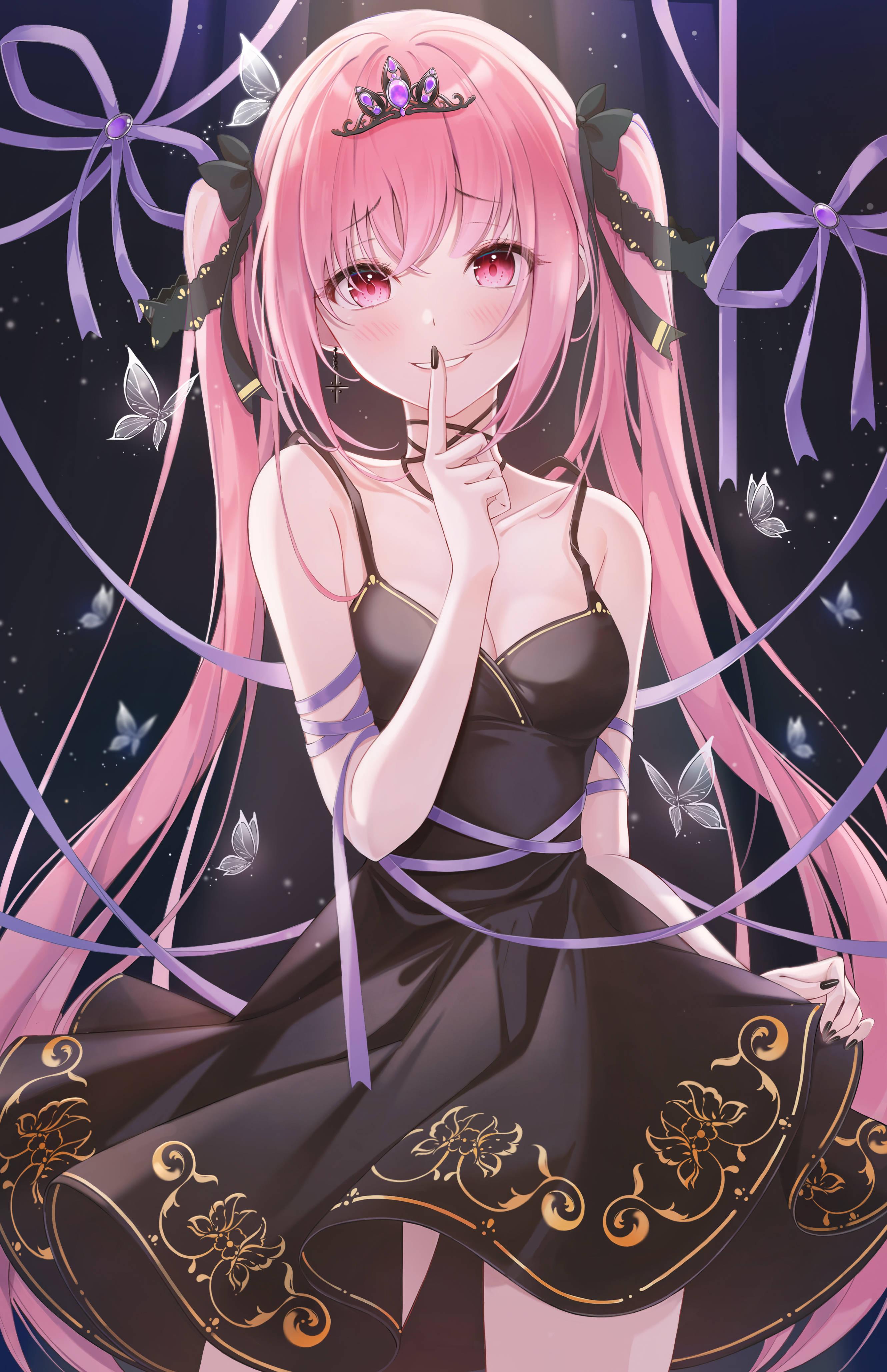 Cute Anime Girl With Black Dress — 2661x4117 wallpaper