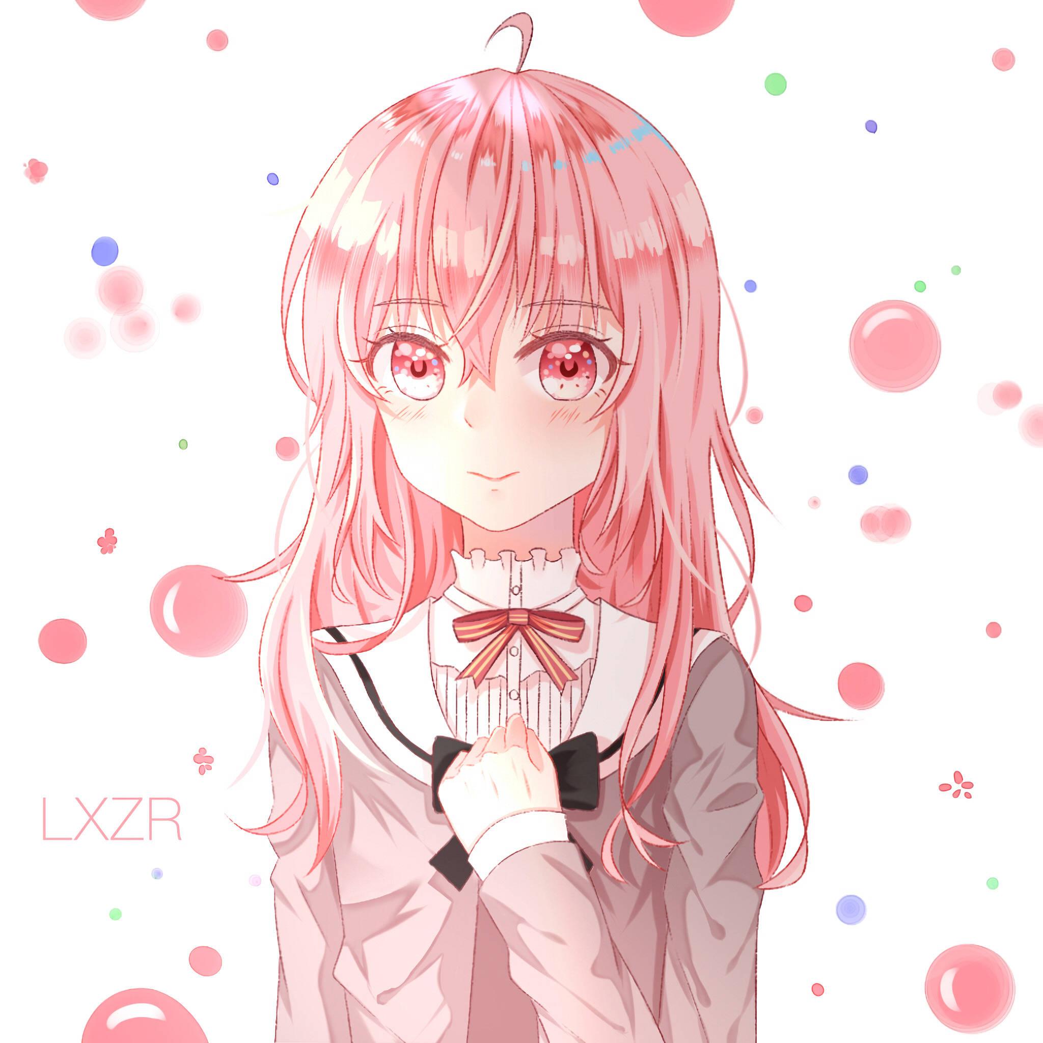 Cute Anime Girl With Pink Hair — 2048x2048 wallpaper
