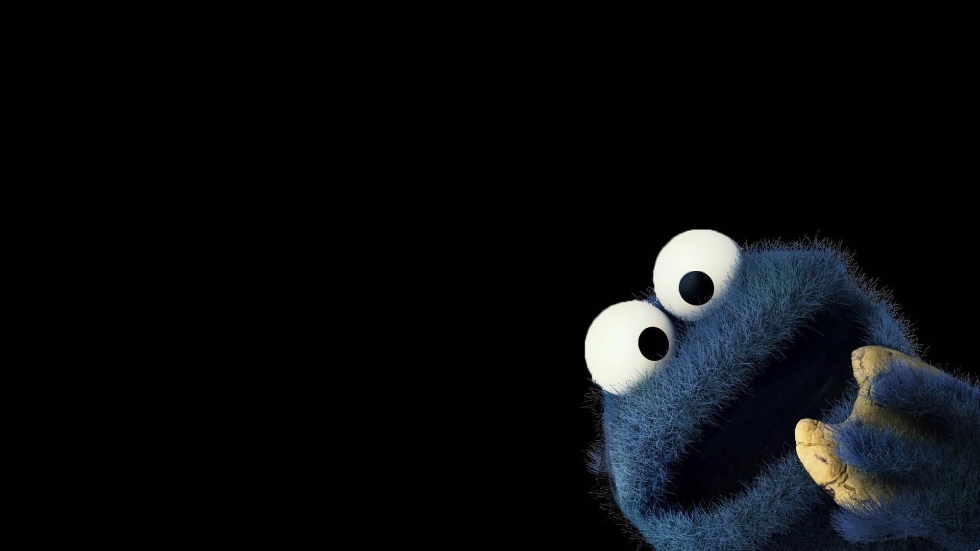 Cute Black Cookie Monster — 1920x1080 wallpaper