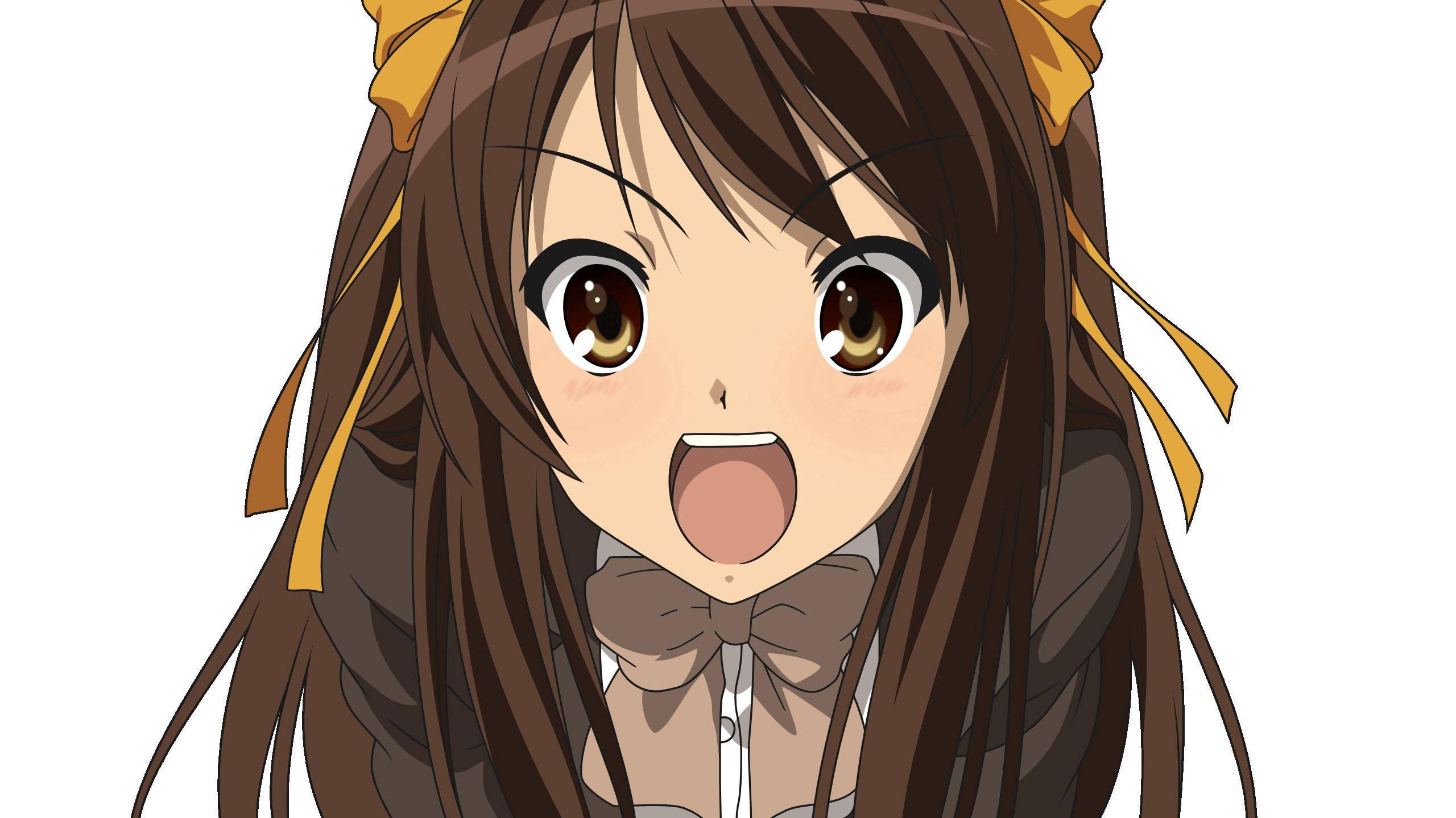 Cute Brunette Girl Animated — 2560x1440 wallpaper