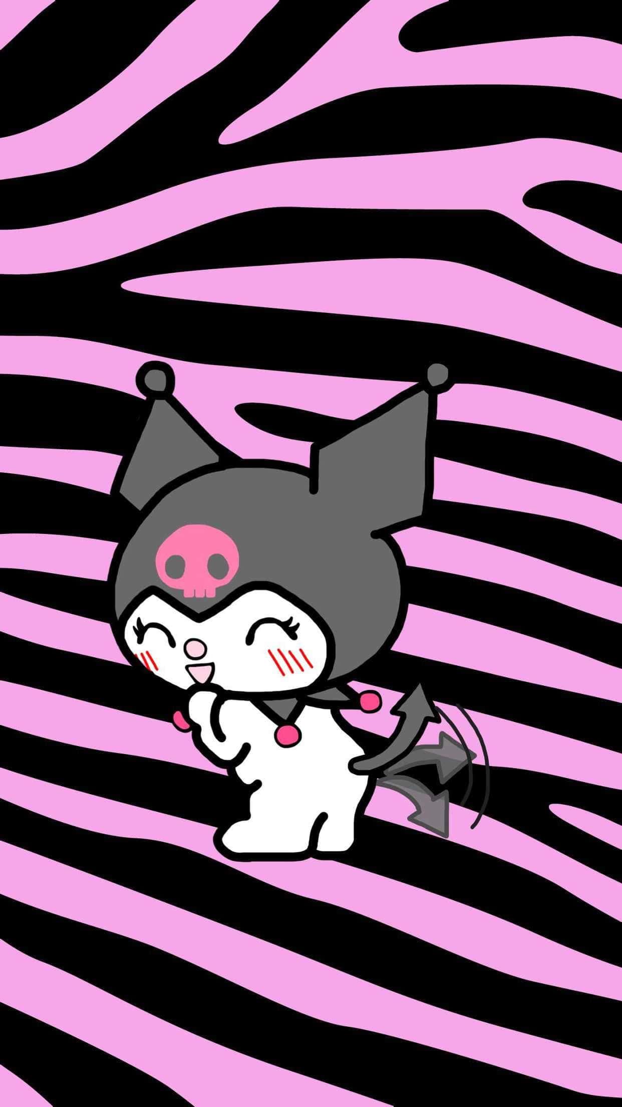 Cute cartoon character Kuromi smiling