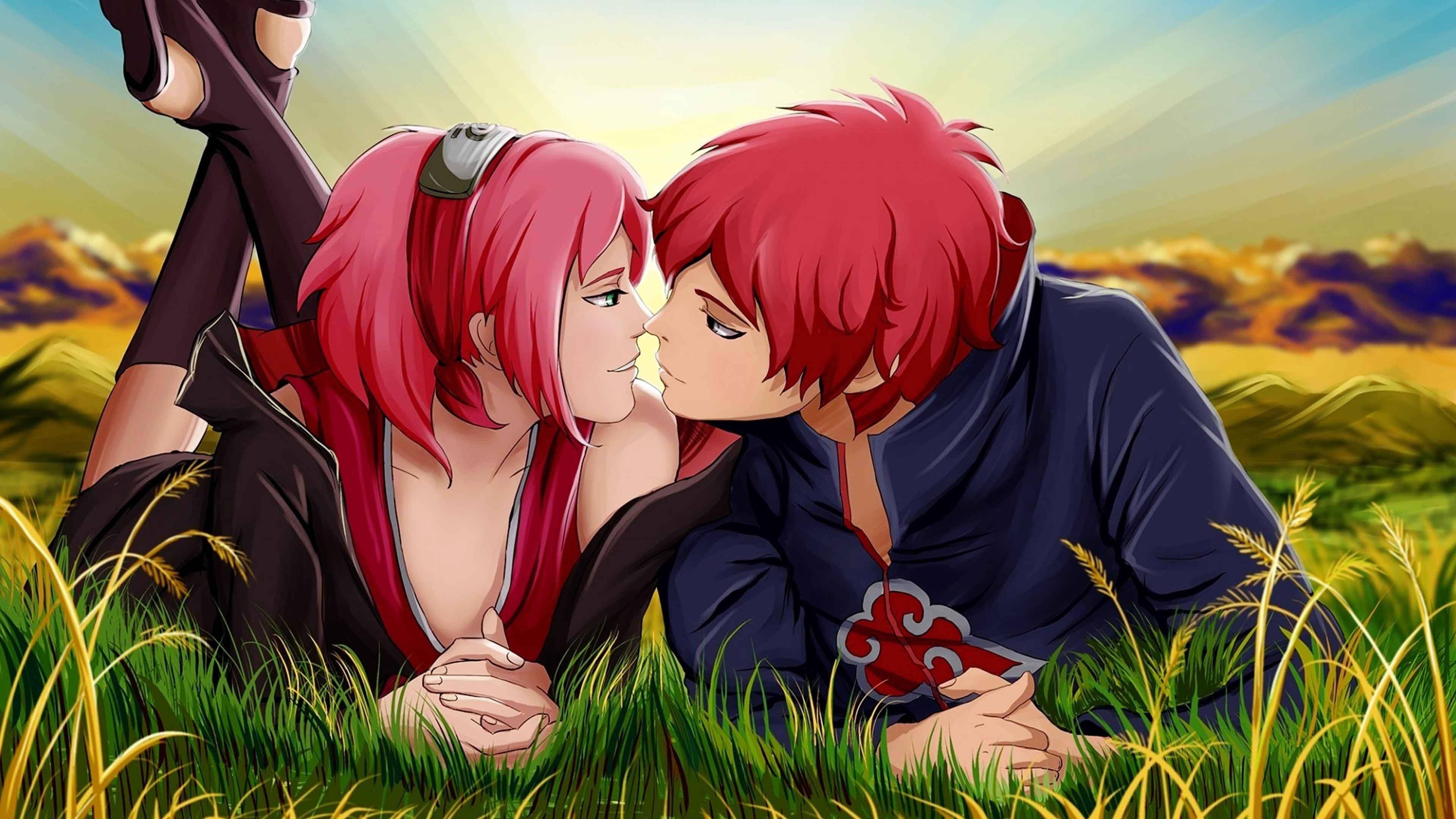Cute Cartoon Couple Naruto Ver — 3840x2160 wallpaper
