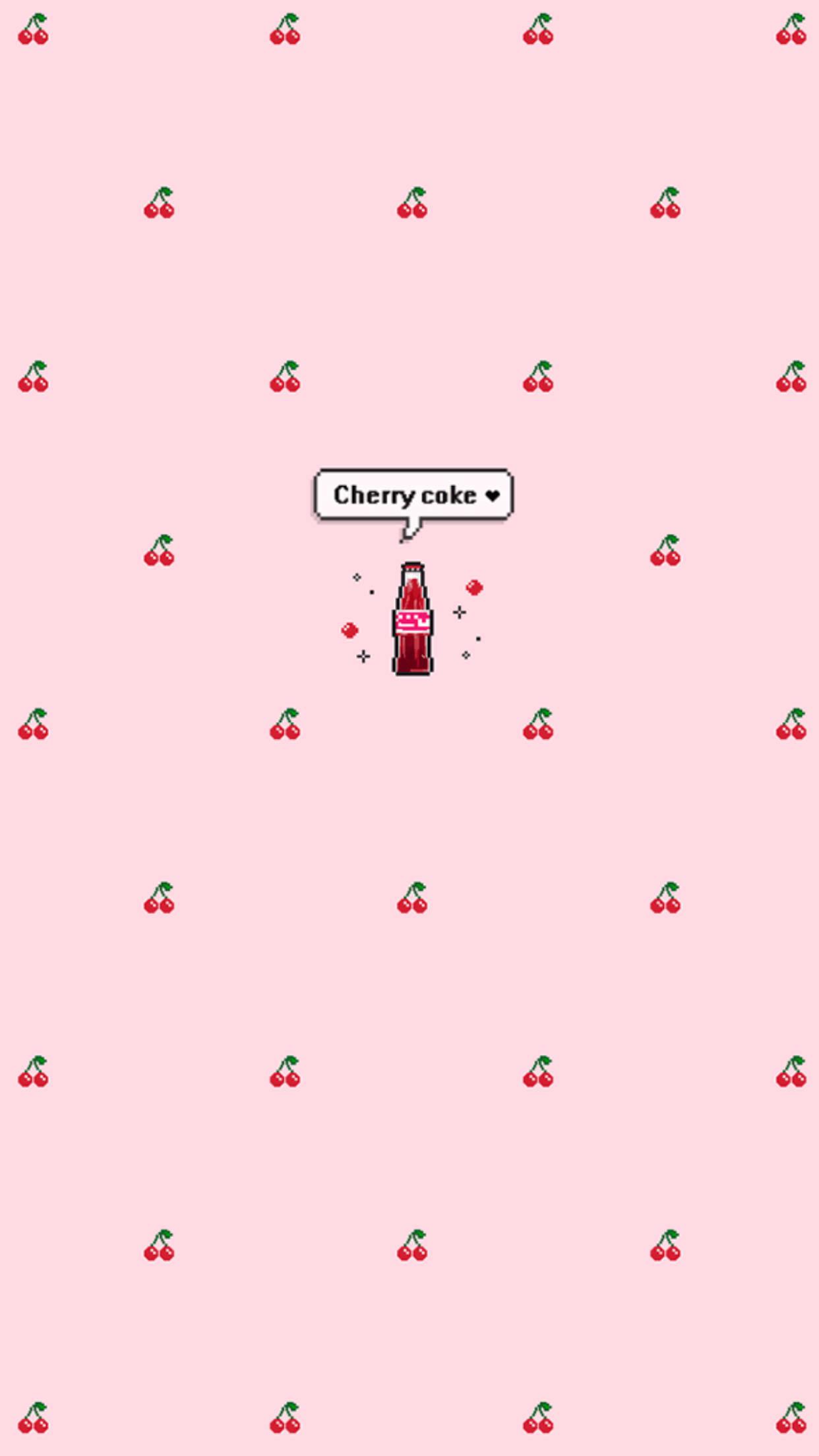 Cute Cherry Coke Aesthetic Phone — 1242x2208 wallpaper