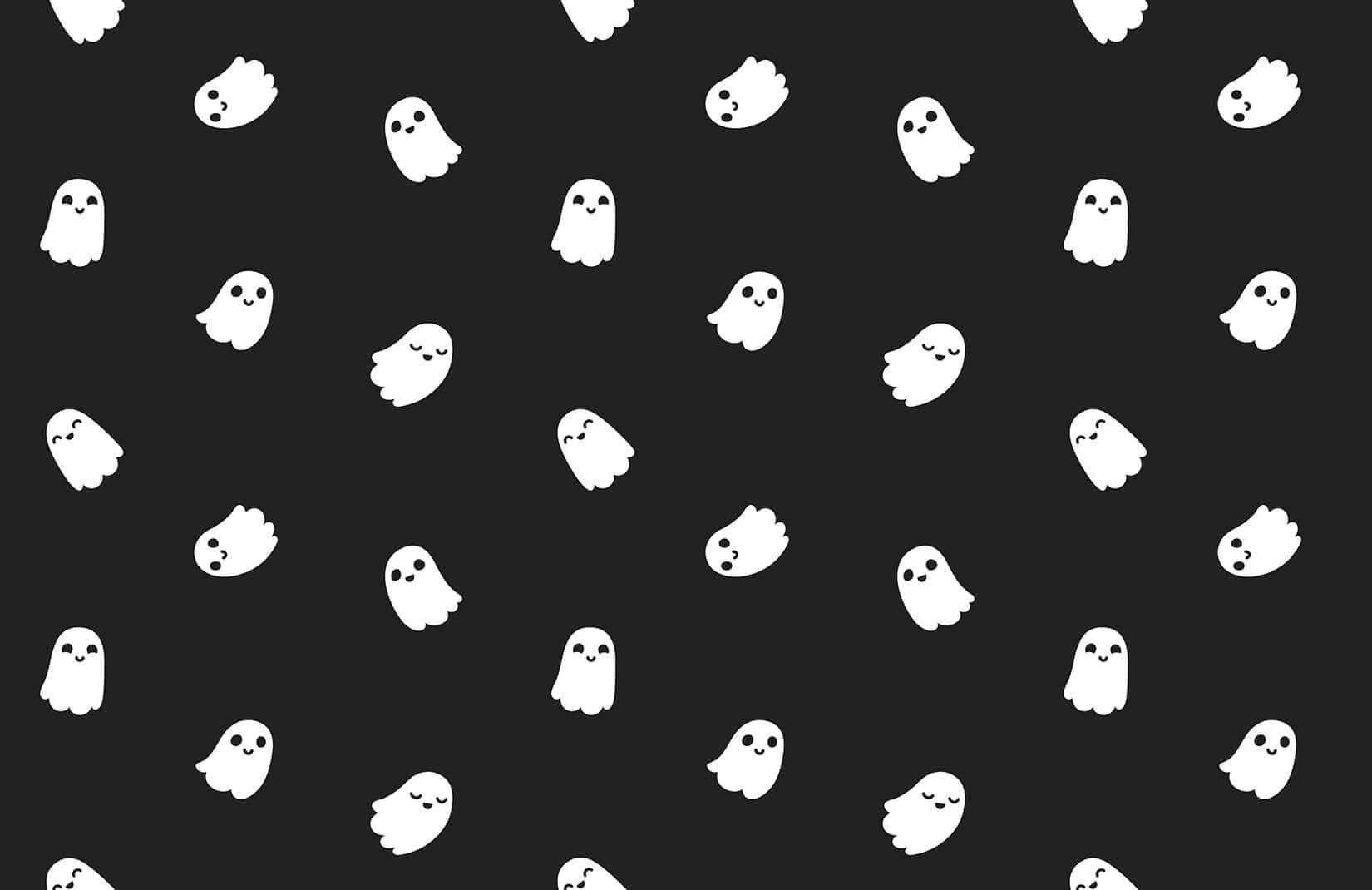 Cute Dark Ghost Pattern — 1650x1070 wallpaper