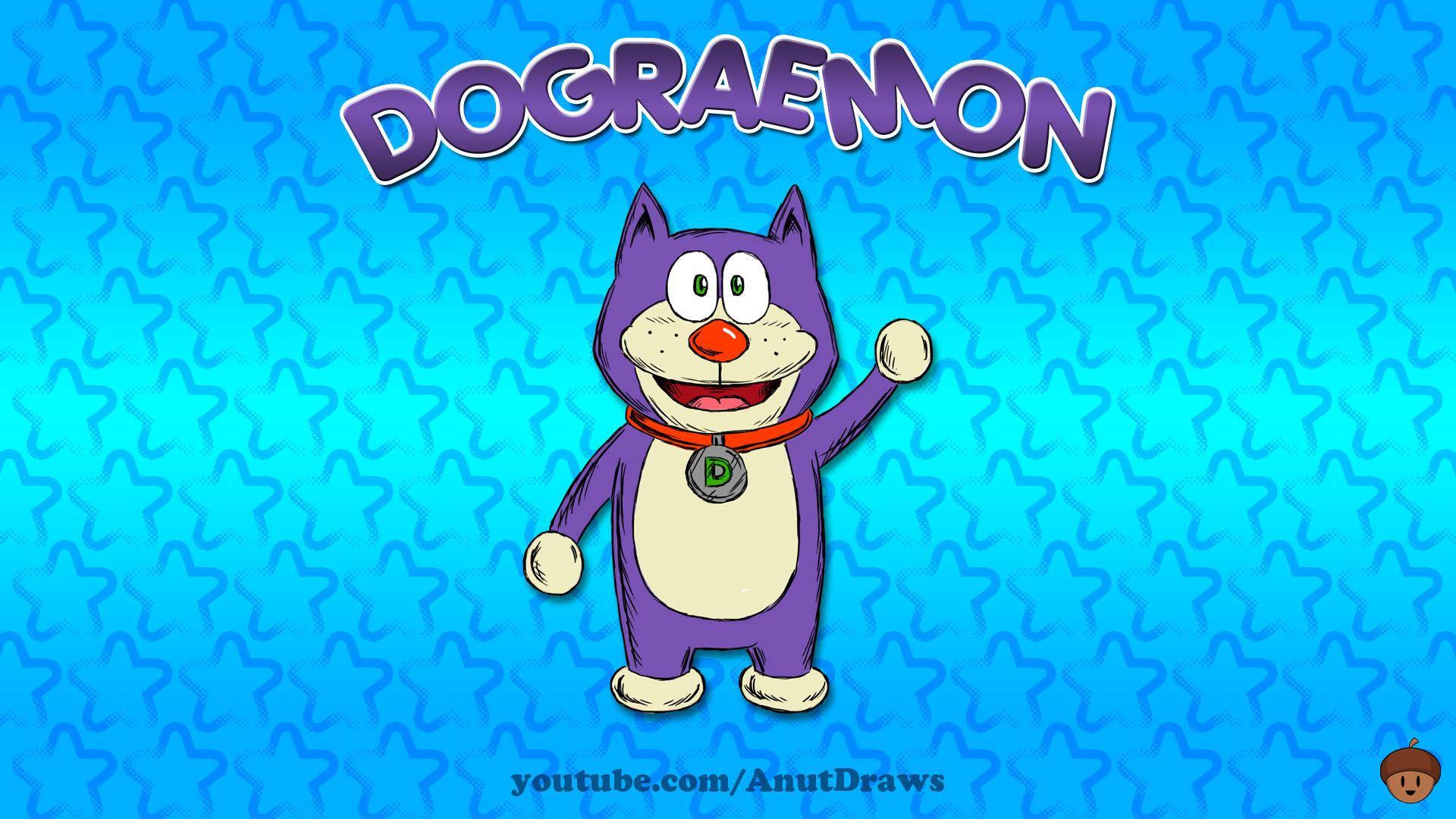 Cute Doraemon As Dograemon — 1920x1080 wallpaper