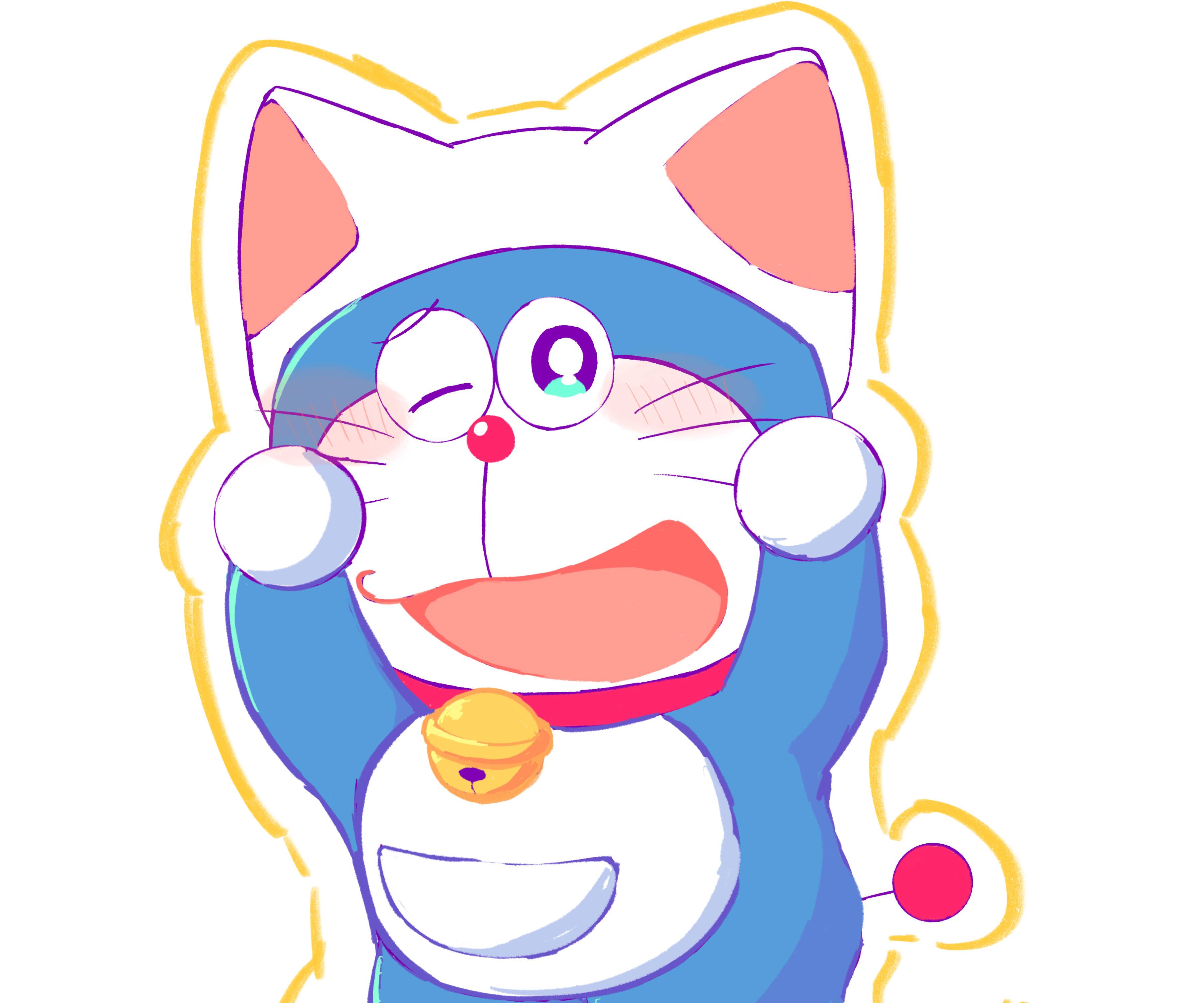Cute Doraemon Cat Hat — 3618x3015 wallpaper
