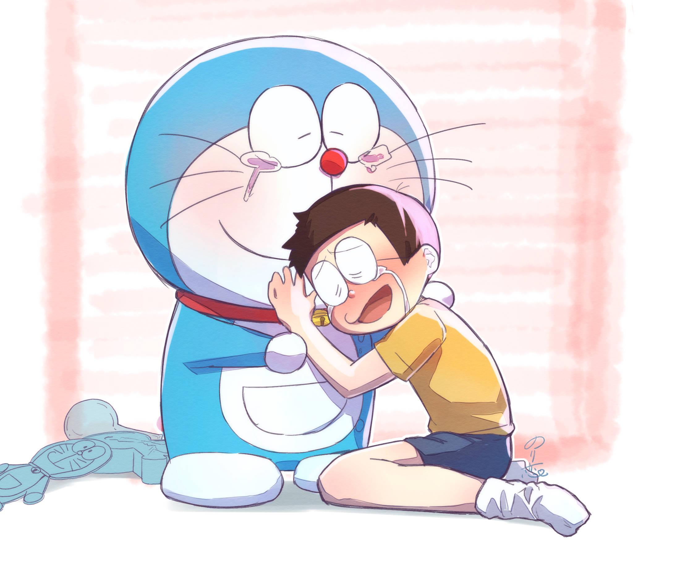 Cute Doraemon Crying Nobita — 2200x1833 wallpaper