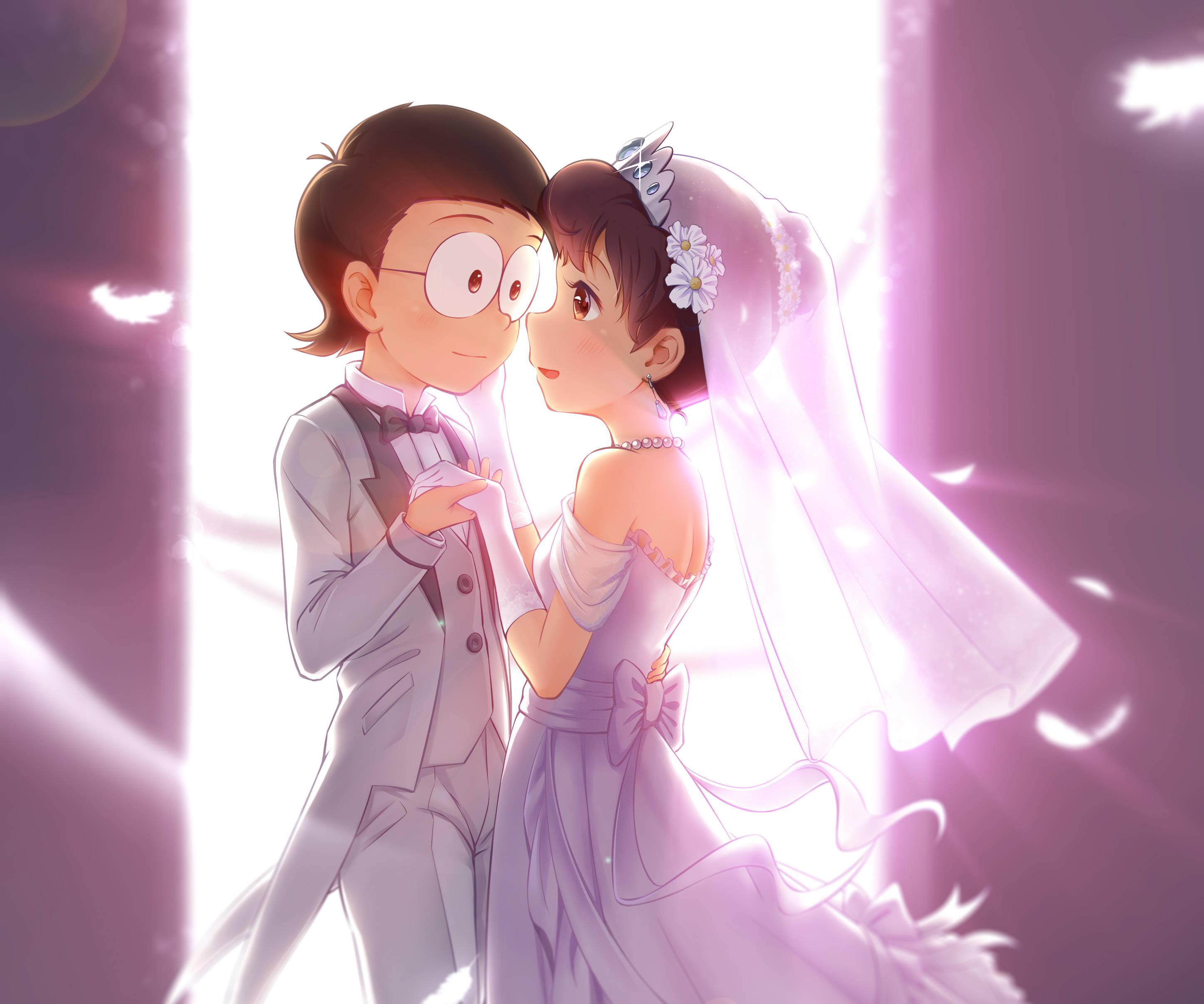 Cute Doraemon Friends Wedding — 2894x2412 wallpaper