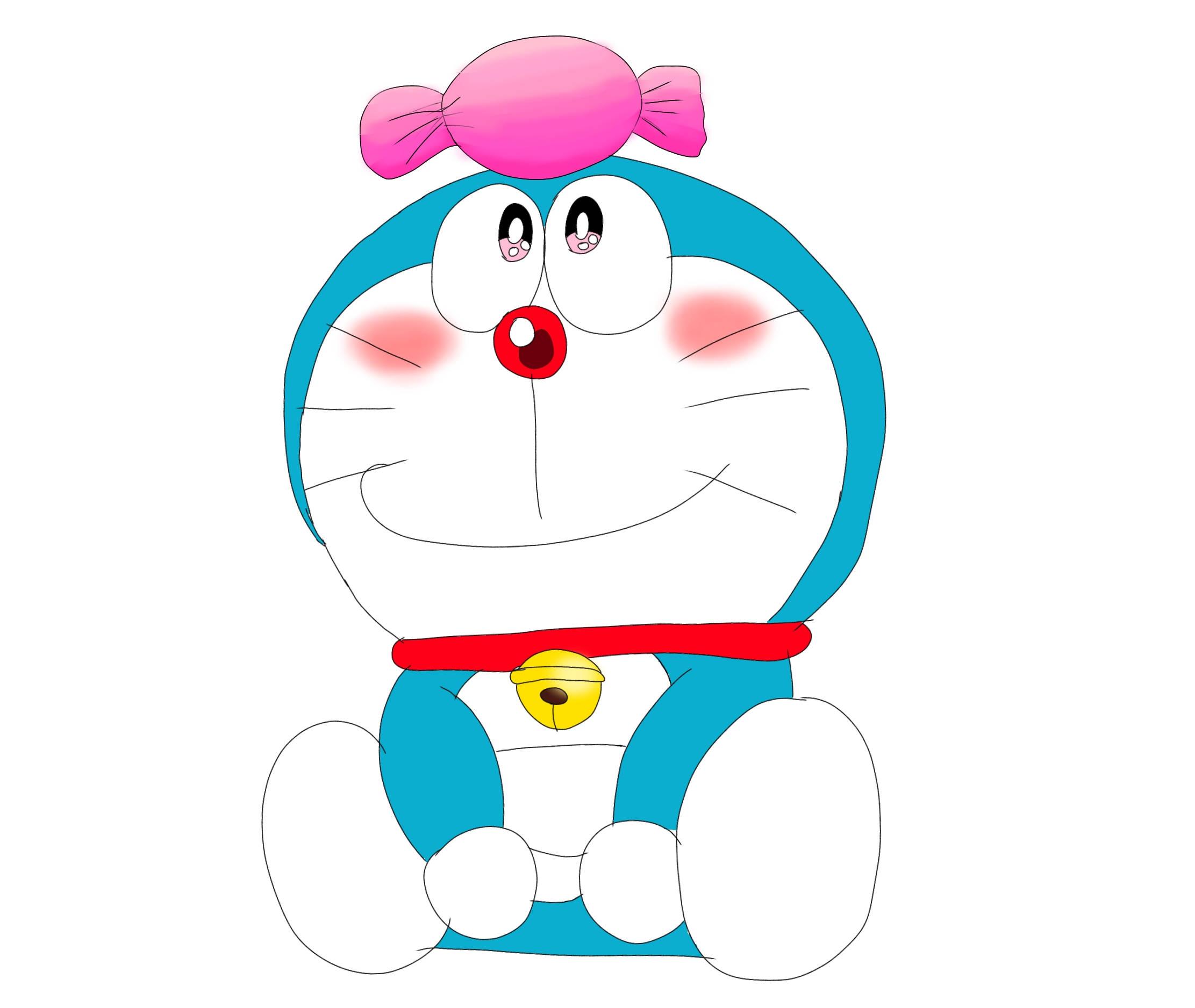 Cute Doraemon Pink Candy Hat — 2223x1876 wallpaper