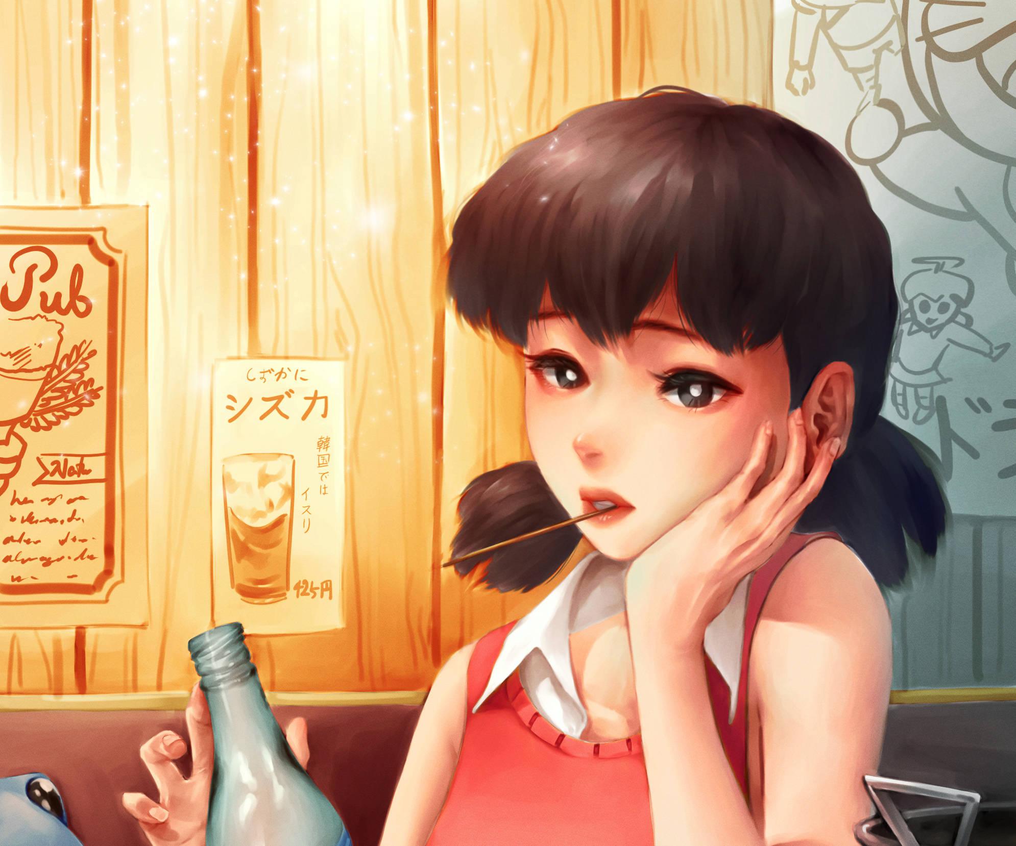 Cute Doraemon Shizuka Fanart — 1990x1658 wallpaper