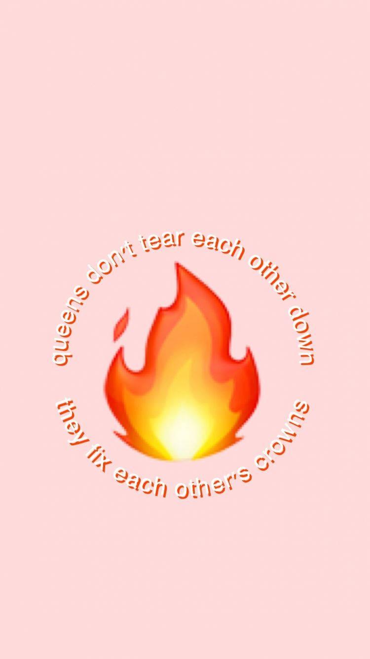 Cute Fire Sticker Aesthetic Phone — 750x1334 wallpaper